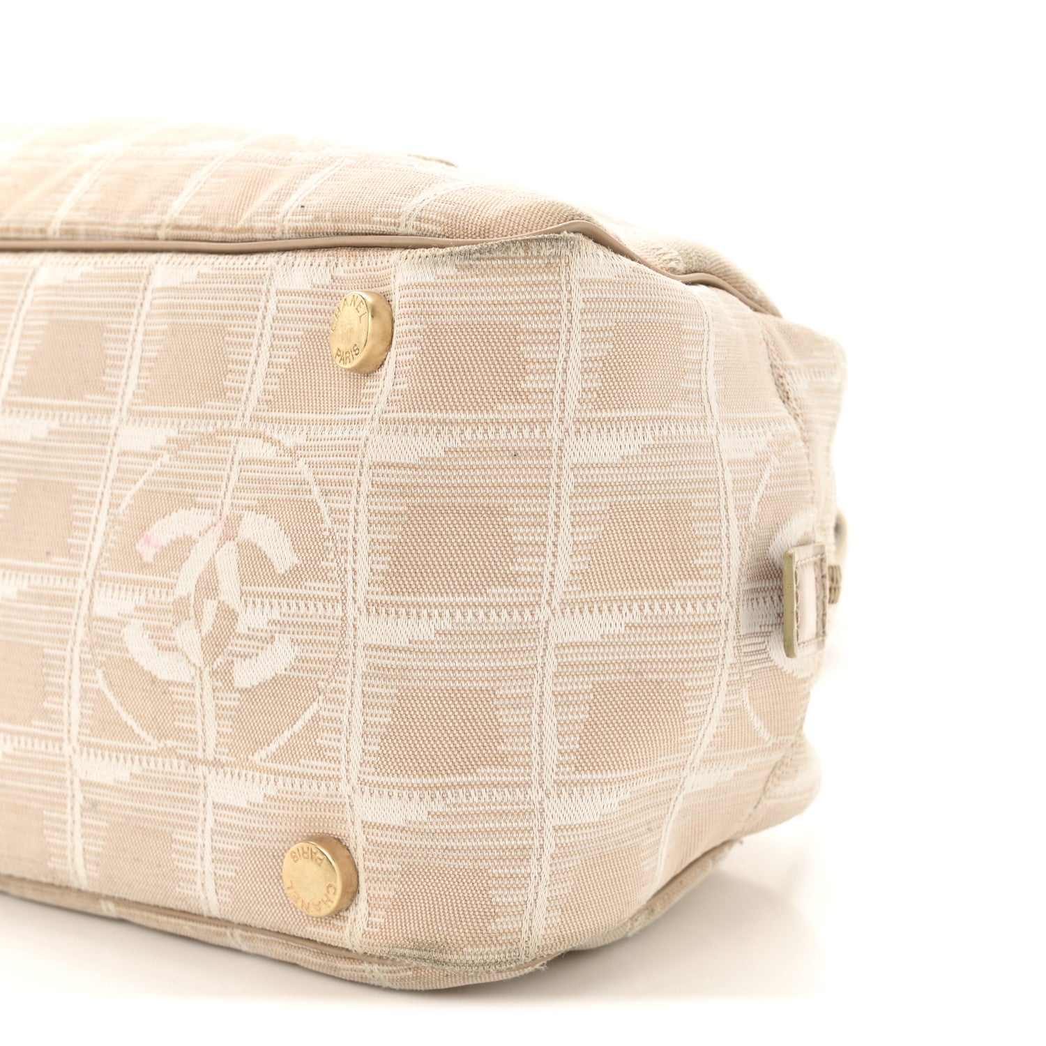 Chanel Nylon Travel Bowler Beige 10 of 12