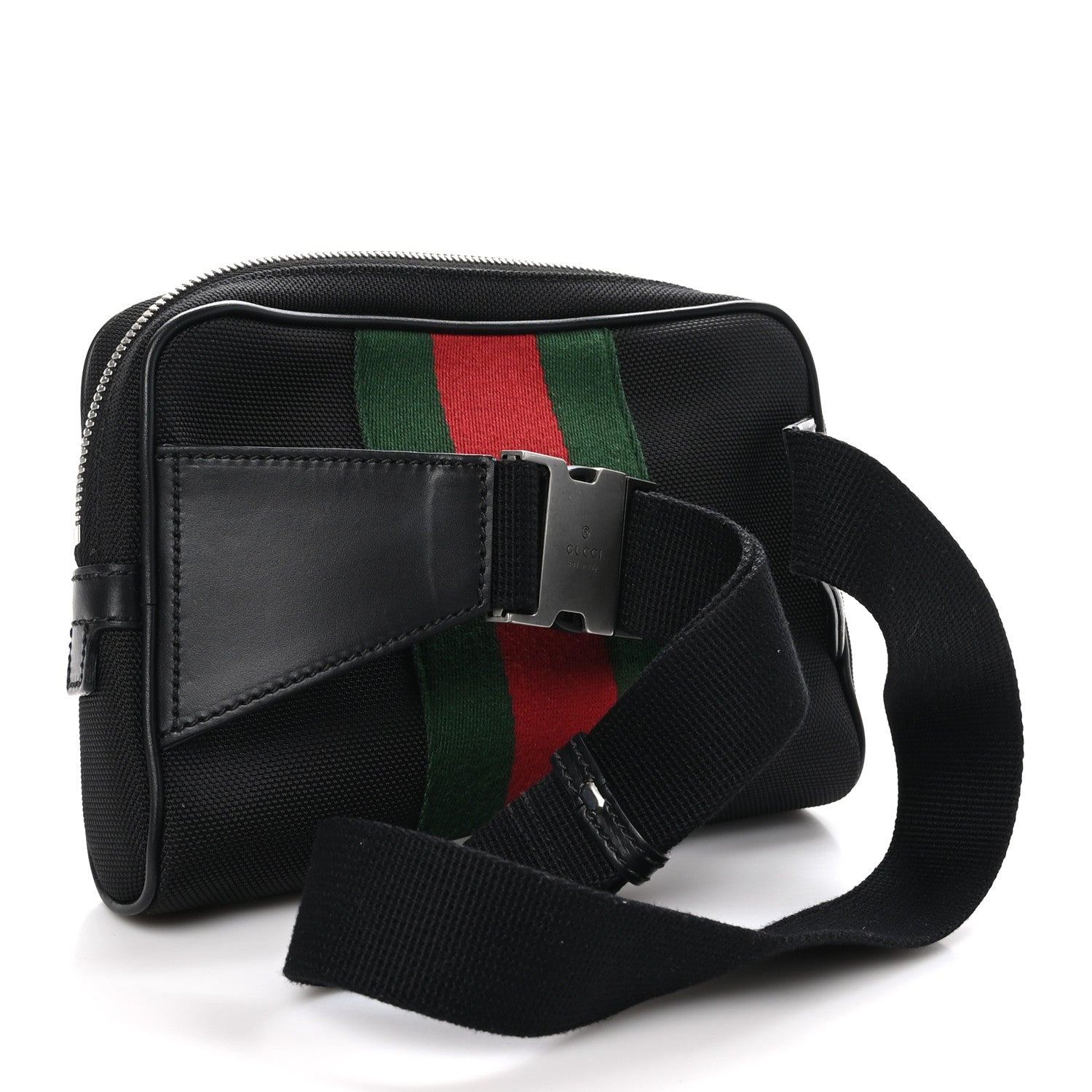 Gucci Canvas Web Slim Belt Bag Black 3 of 10