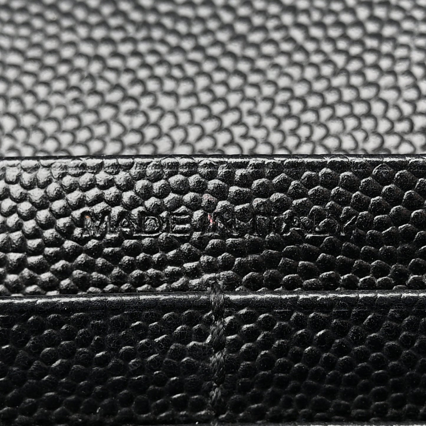 Grain De Poudre Matelasse Chevron Monogram Chain Wallet Black