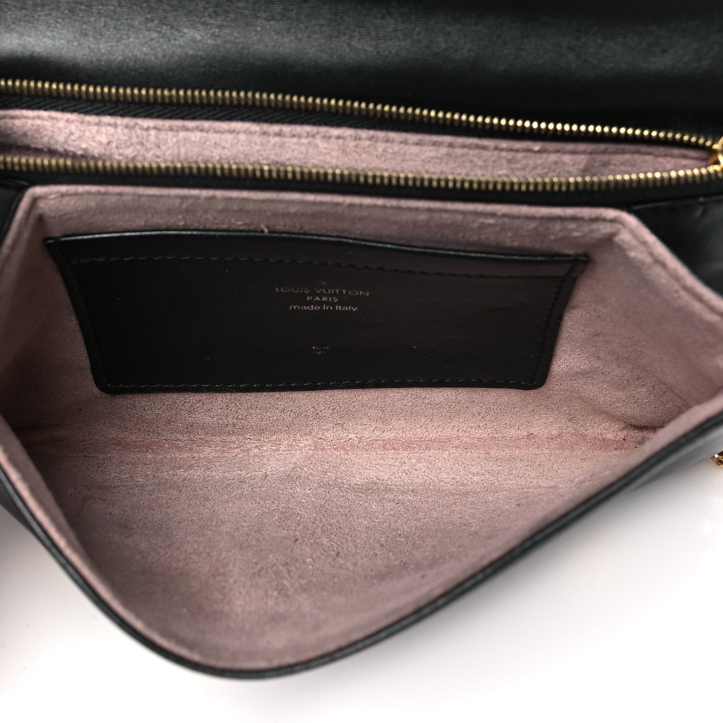 Lambskin Embossed Monogram Pochette Coussin Black