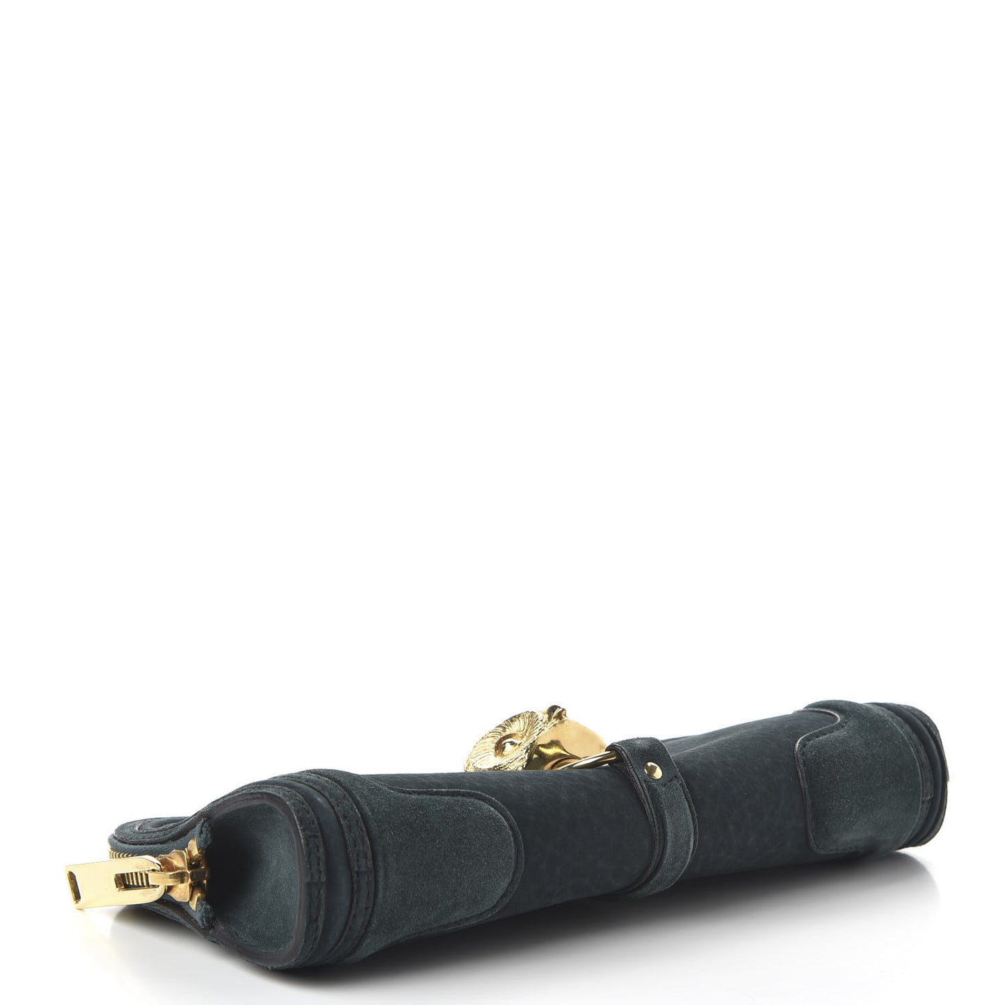 Prorsum Grainy Nubuck Alma Owl Clutch Indigo Green