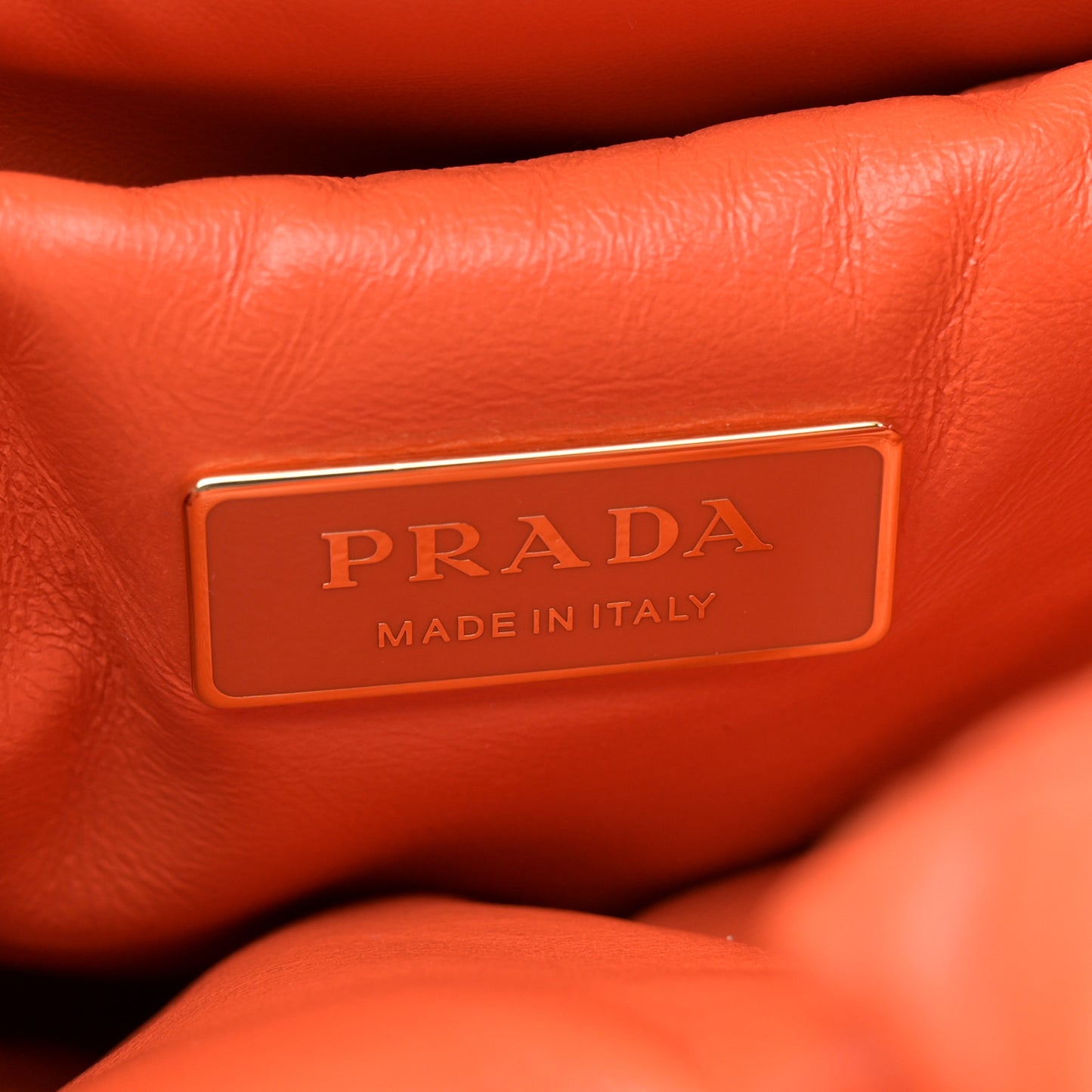 Nappa Padded System Small Tote Bag Arancio
