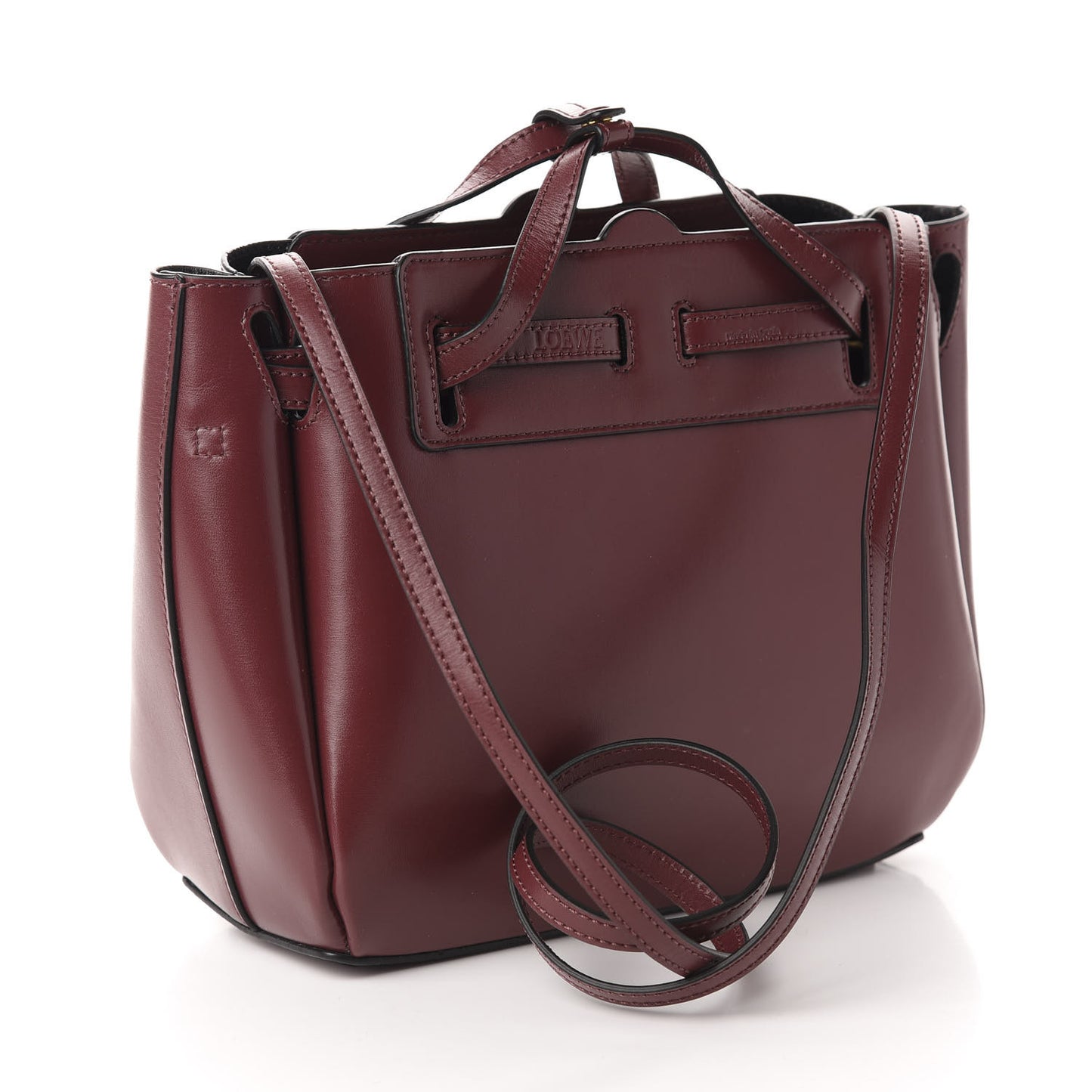 Boxcalf Lazo Tote Burgundy