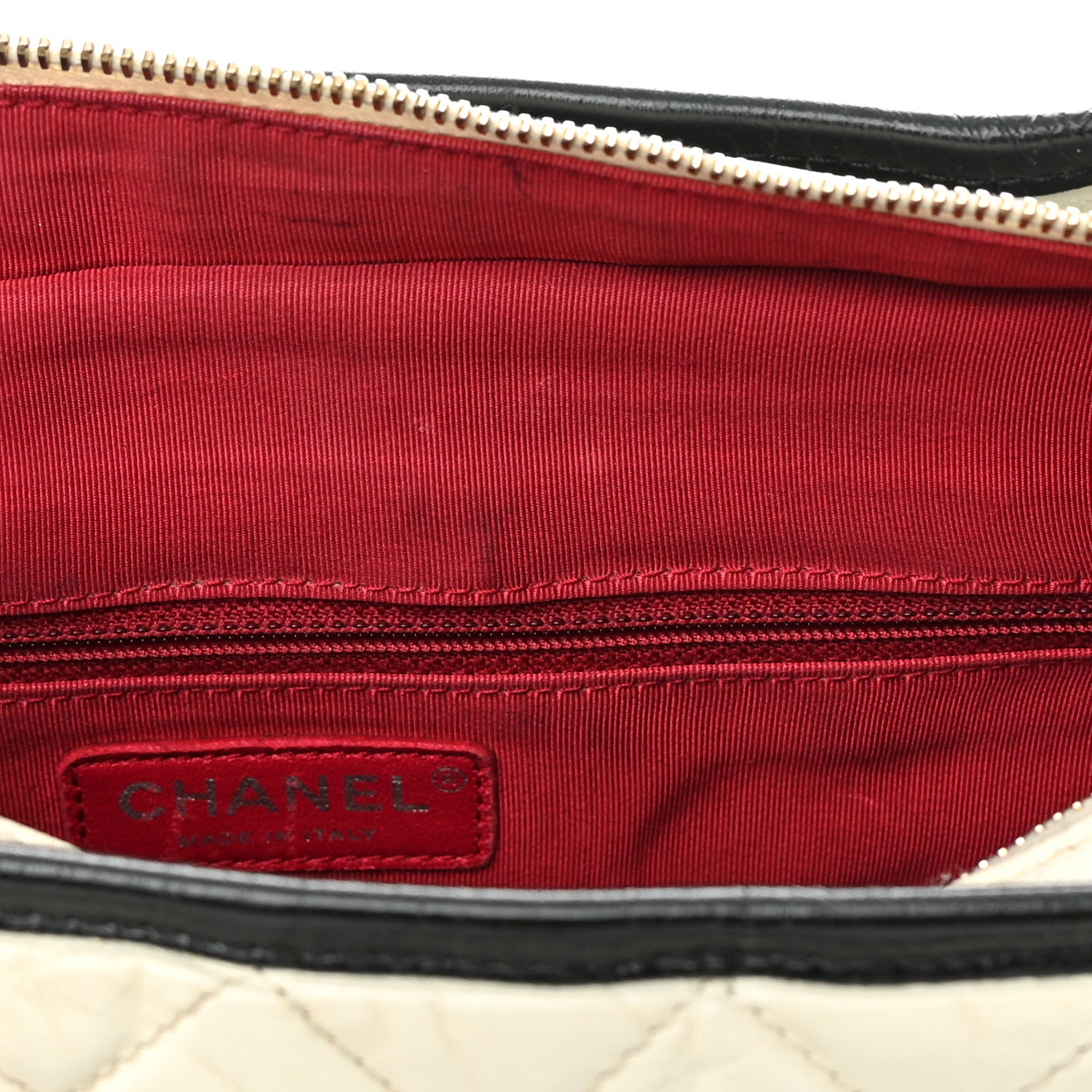 Chanel Aged Calfskin Quilted Medium Gabrielle Hobo Black White 13 of 22