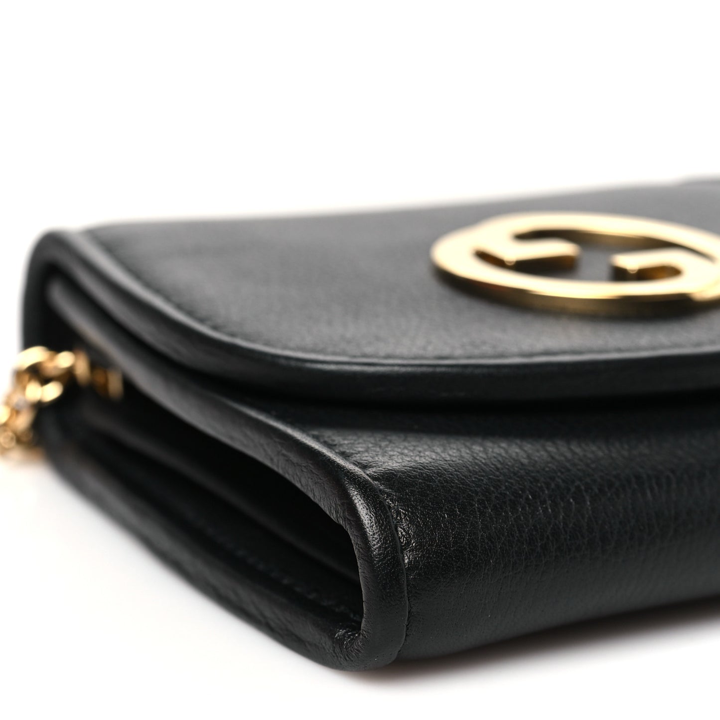 Roxy Calfskin Medium Blondie Chain Wallet Black