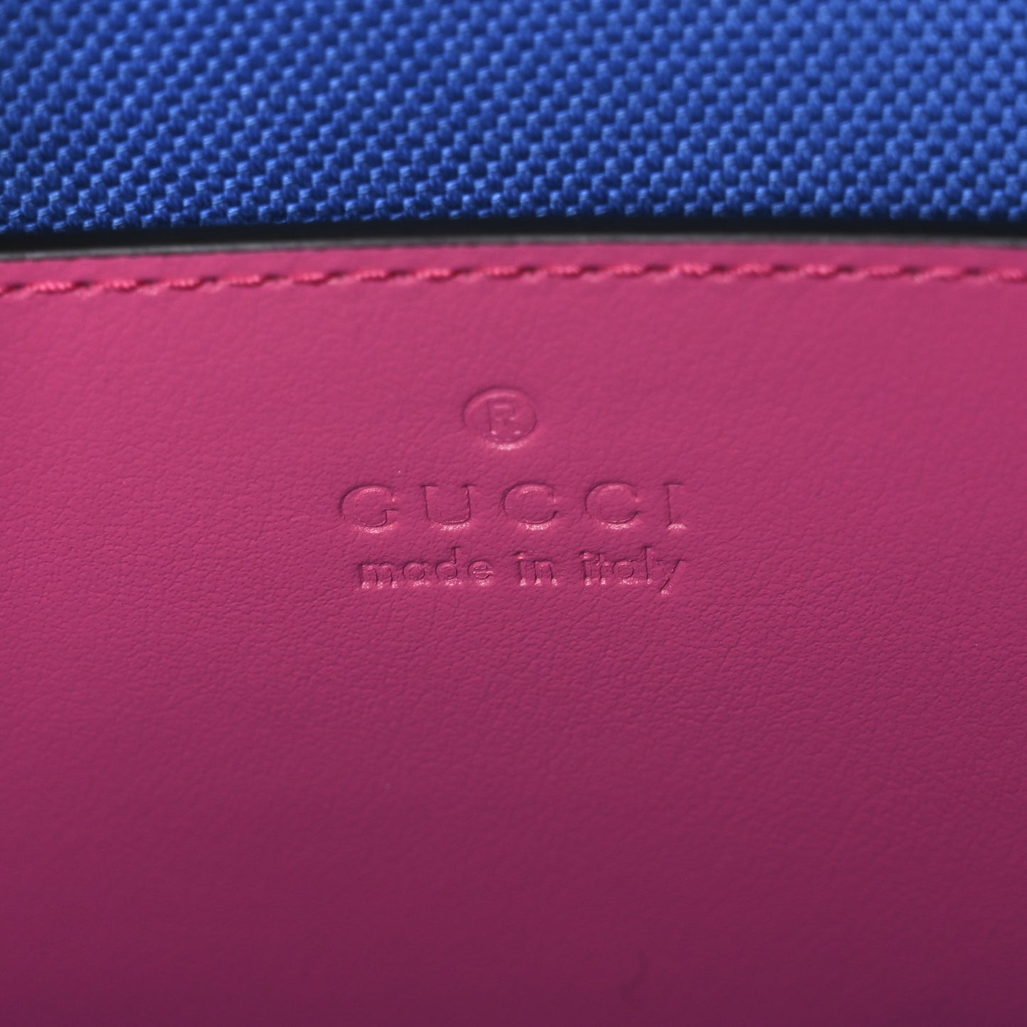 Calfskin GG Tennis Bi-Color Embossed Mini Duffle Bag Modern Fucsia Modern Blue