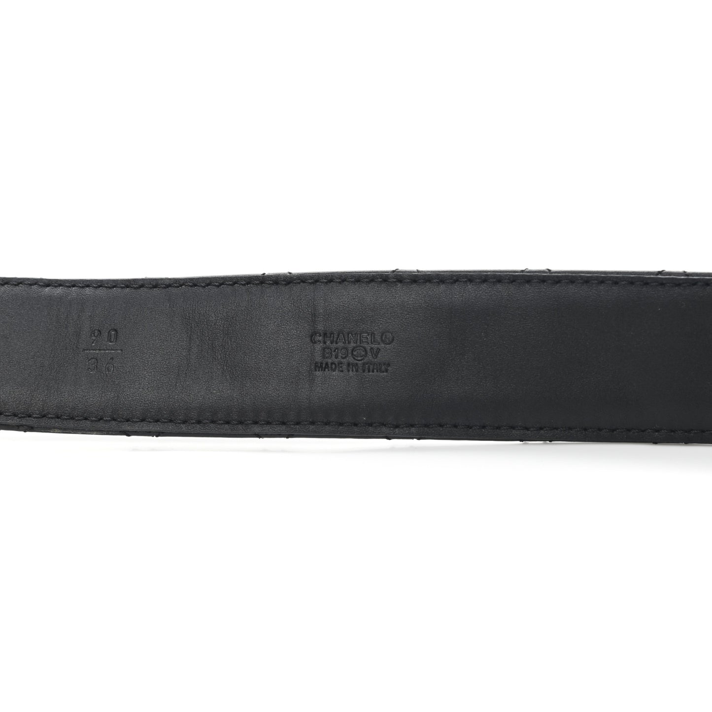 Lambskin Quilted CC Chain Belt 90 36 Black
