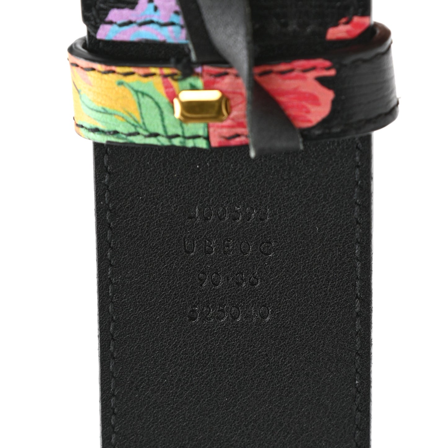 X KEN SCOTT Calfskin Double G 40mm Belt 90 36 Black Multicolor