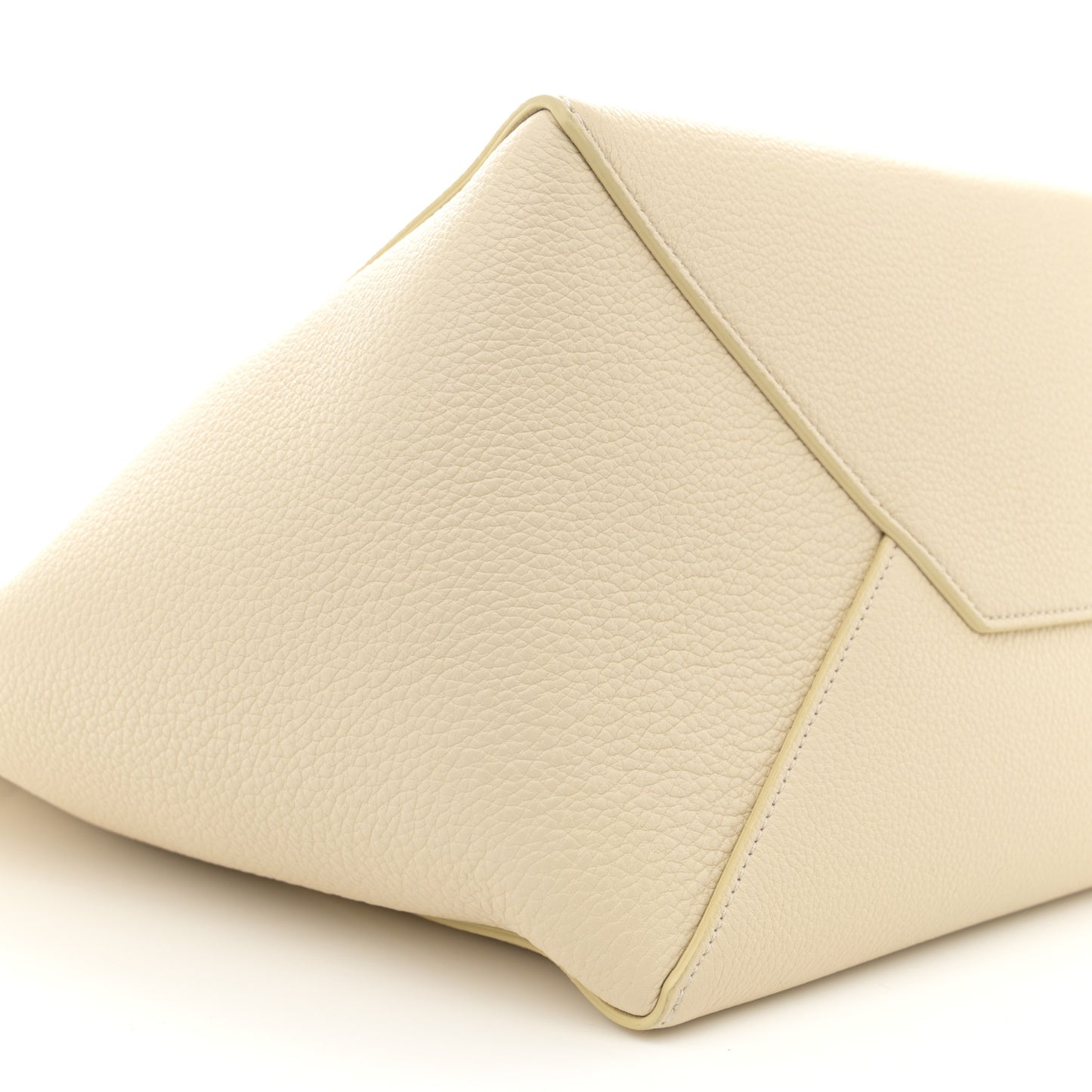 Soft Grained Calfskin Small Belt Cabas Phantom Cream
