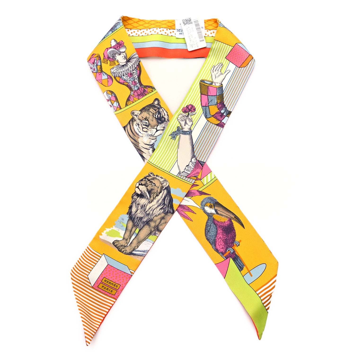 HERMES ツイリー　2本セット　GRAND THEATRE NOUVEAU Hermès Grand Théâtre Nouveau Twilly Set – Noir, Bleu, Vert