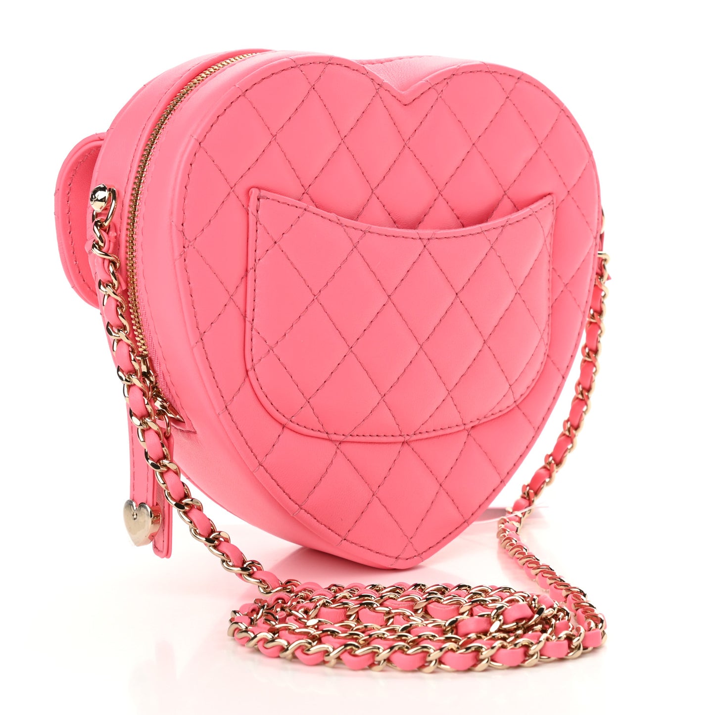 Lambskin Quilted CC In Love Heart Bag Pink