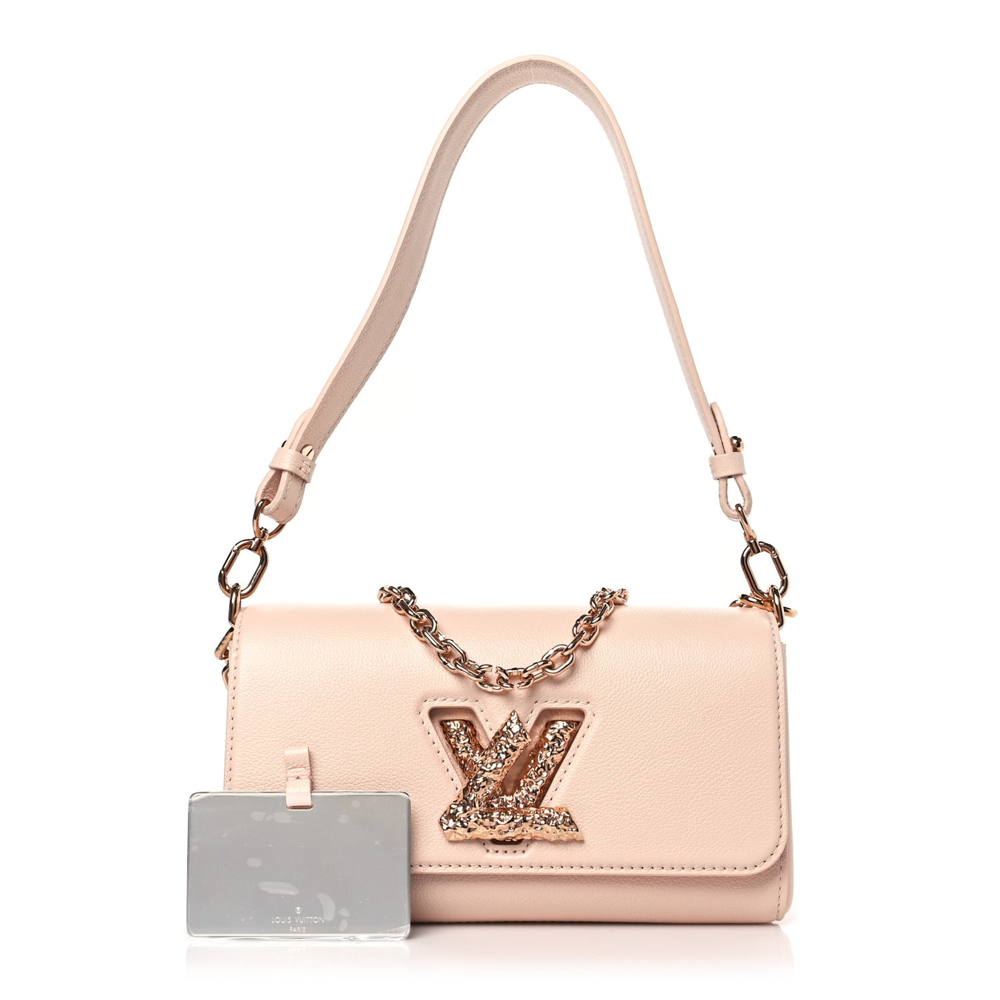 Shiny Calfskin LV Crush Twist West Jasmine Pink