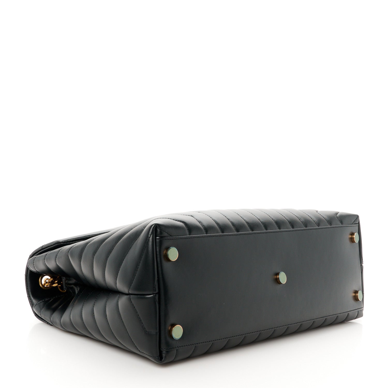 Saint Laurent Calfskin Y Quilted Monogram Large Loulou Chain Satchel Black 4 of 12