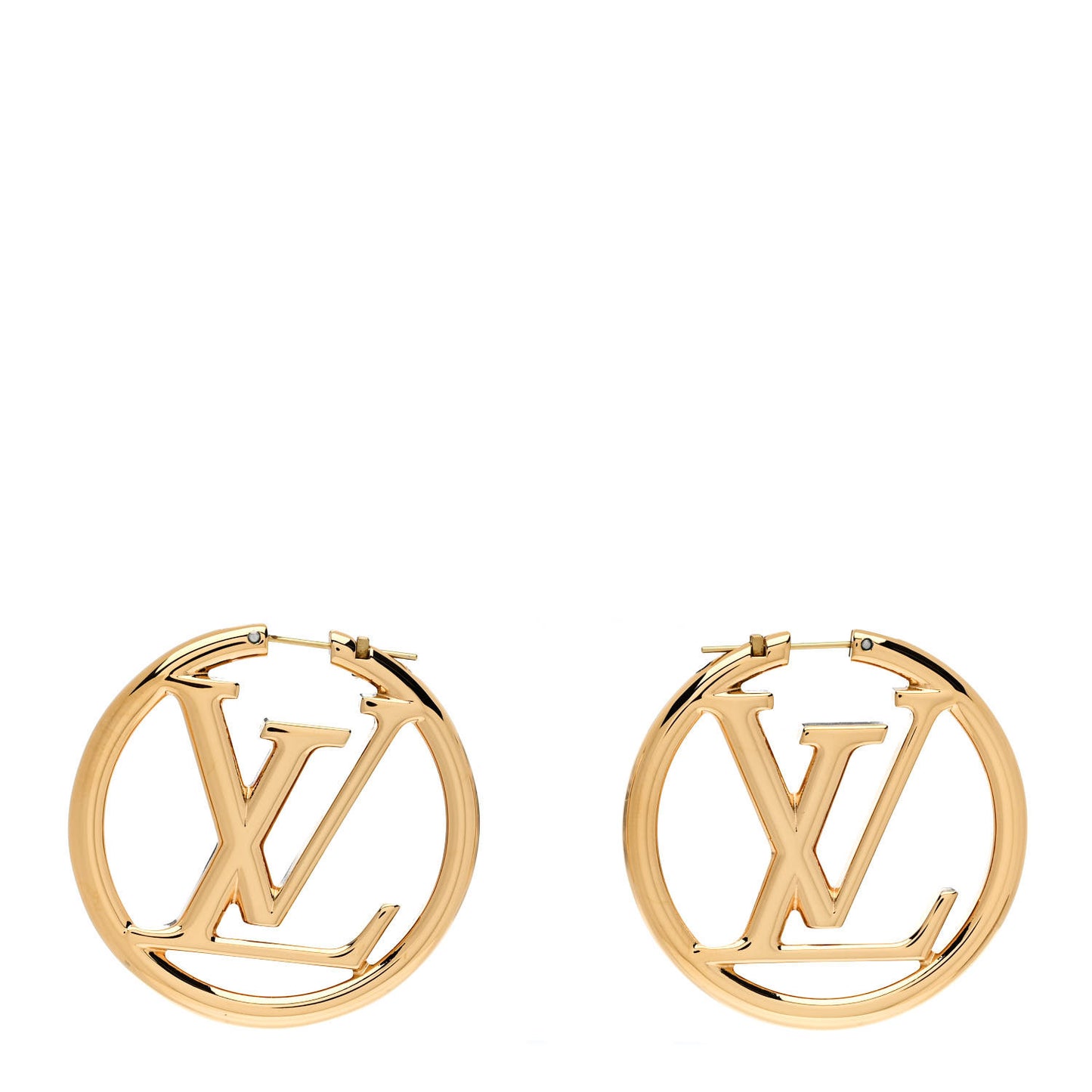 Metal Louise Hoop Earrings Gold
