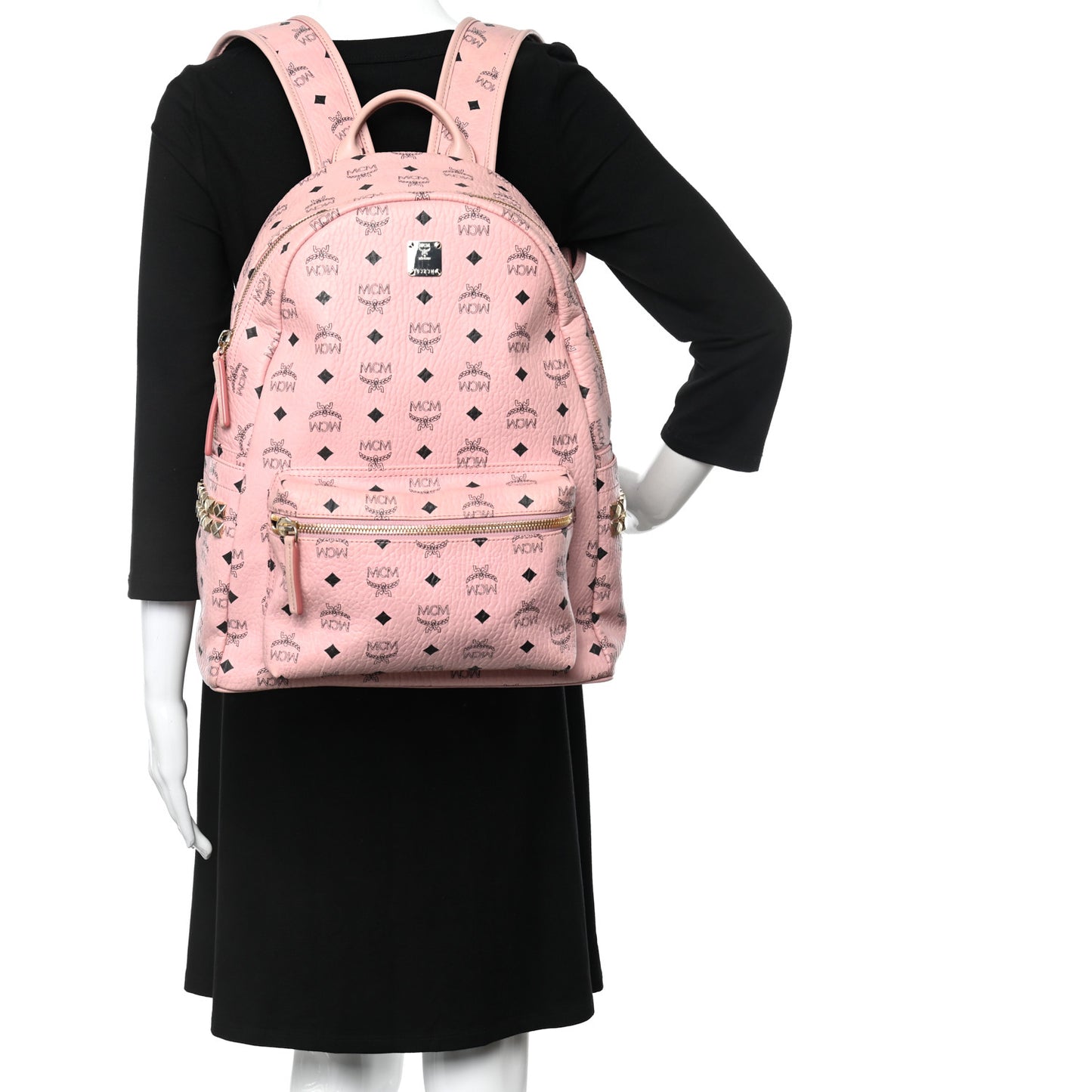 Visetos Medium Side Studs Stark Backpack Soft Pink