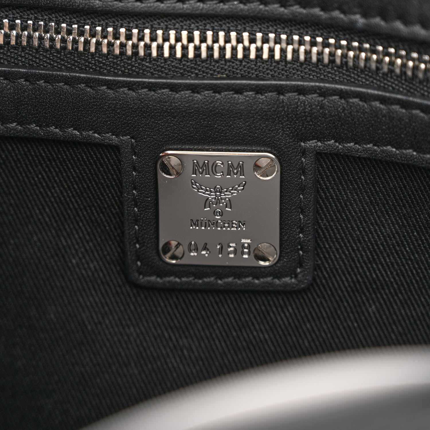 MCM Visetos Medium Tracy Crossbody Bag Black 6 of 10