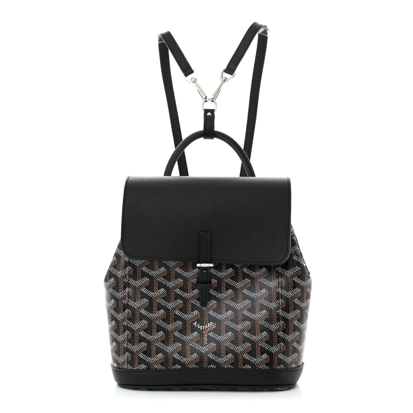 Goyardine Calfskin Mini Alpin Backpack Black