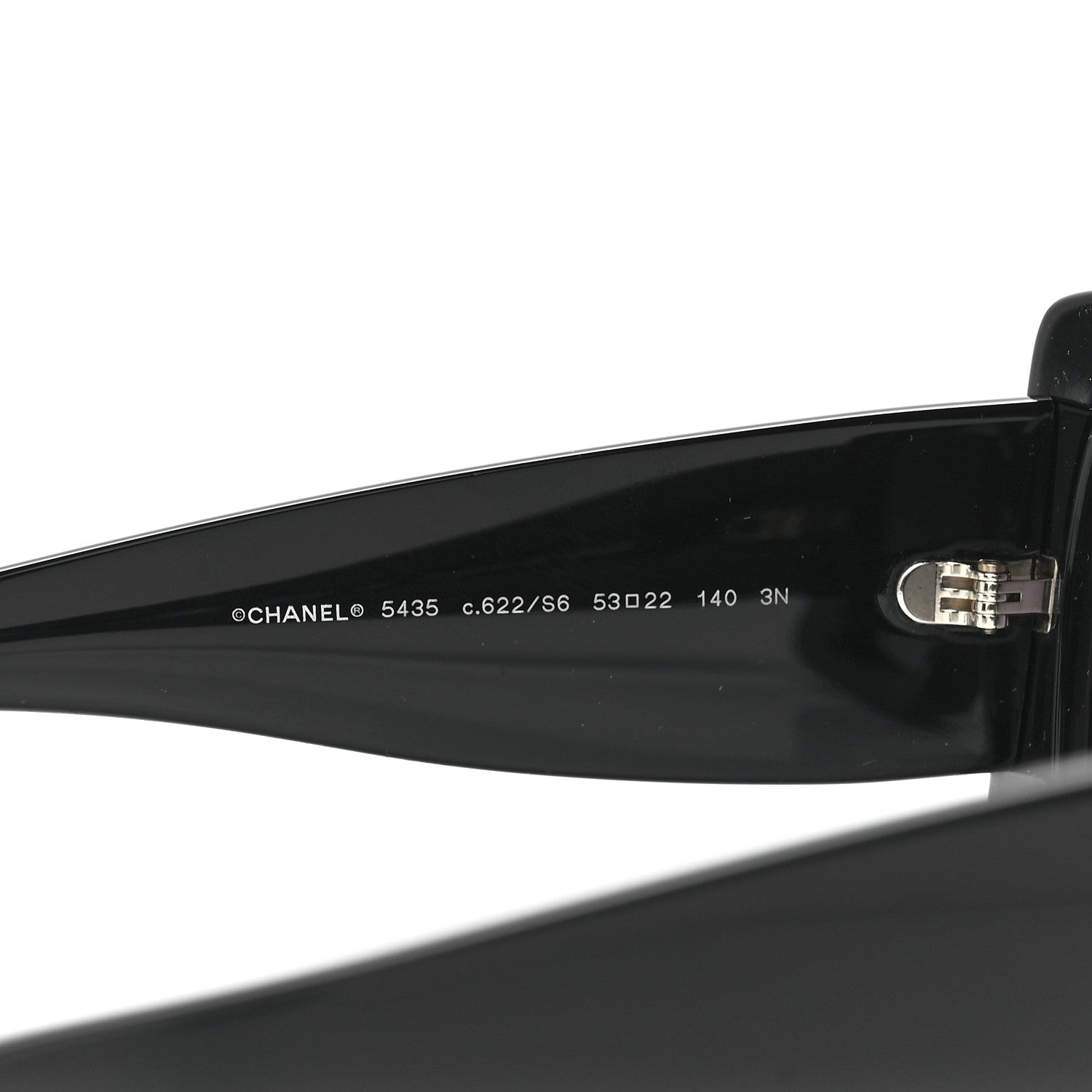 Chanel Acetate Rectangle Sunglasses 5435 Black 5 of 8
