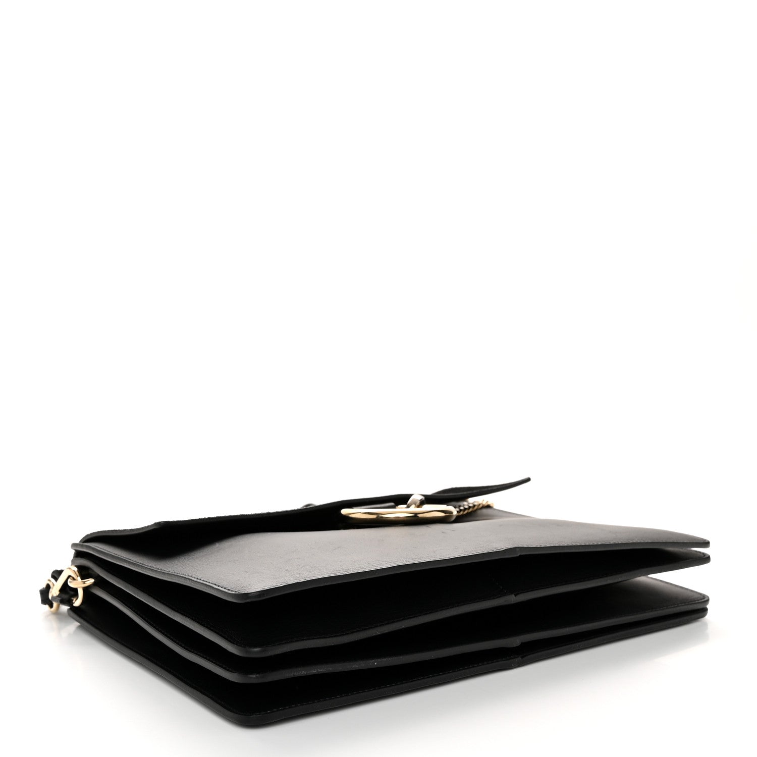 Chloe Suede Calfskin Medium Faye Shoulder Bag Black 4 of 10