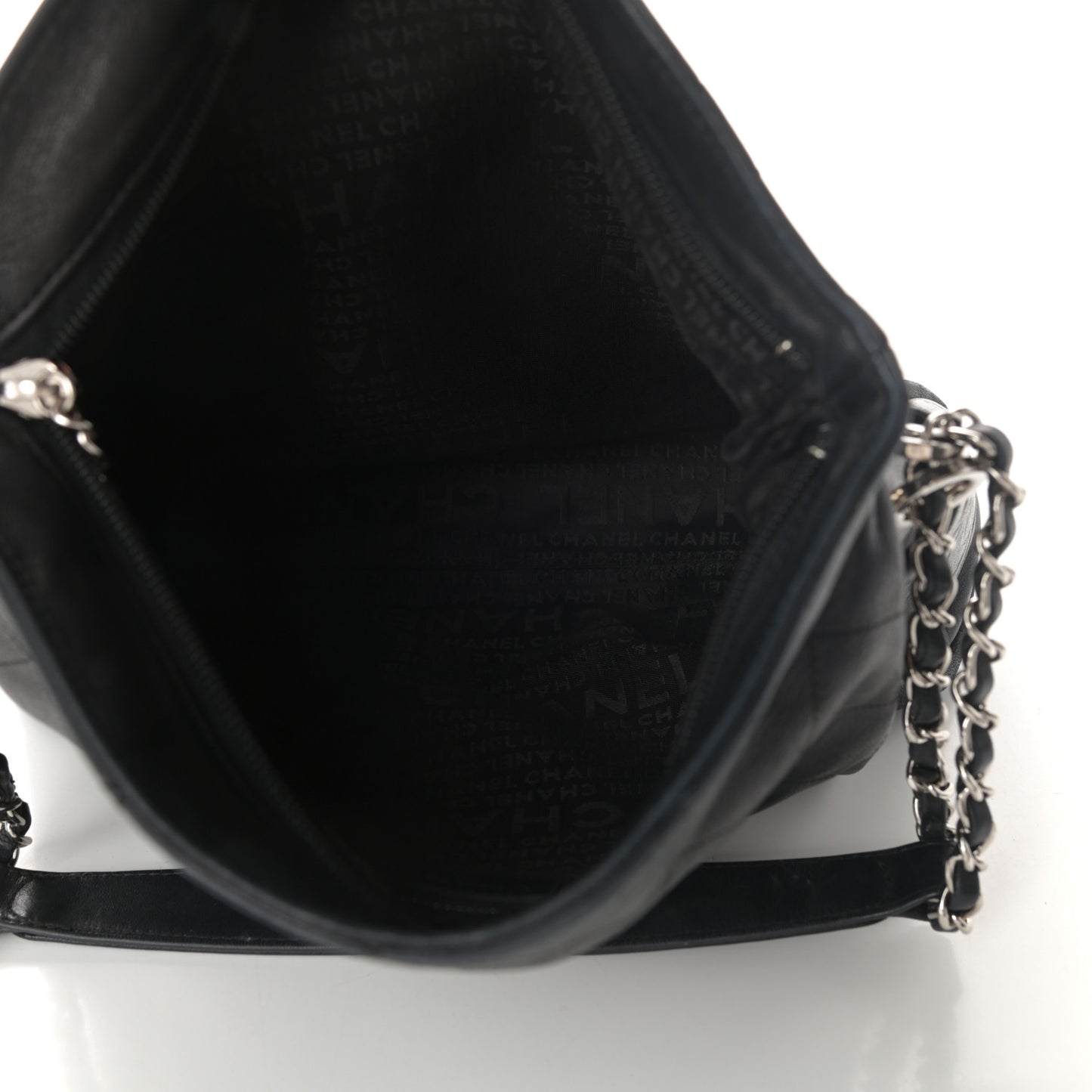 Lambskin Stitched Medium Ultimate Soft Tote Black