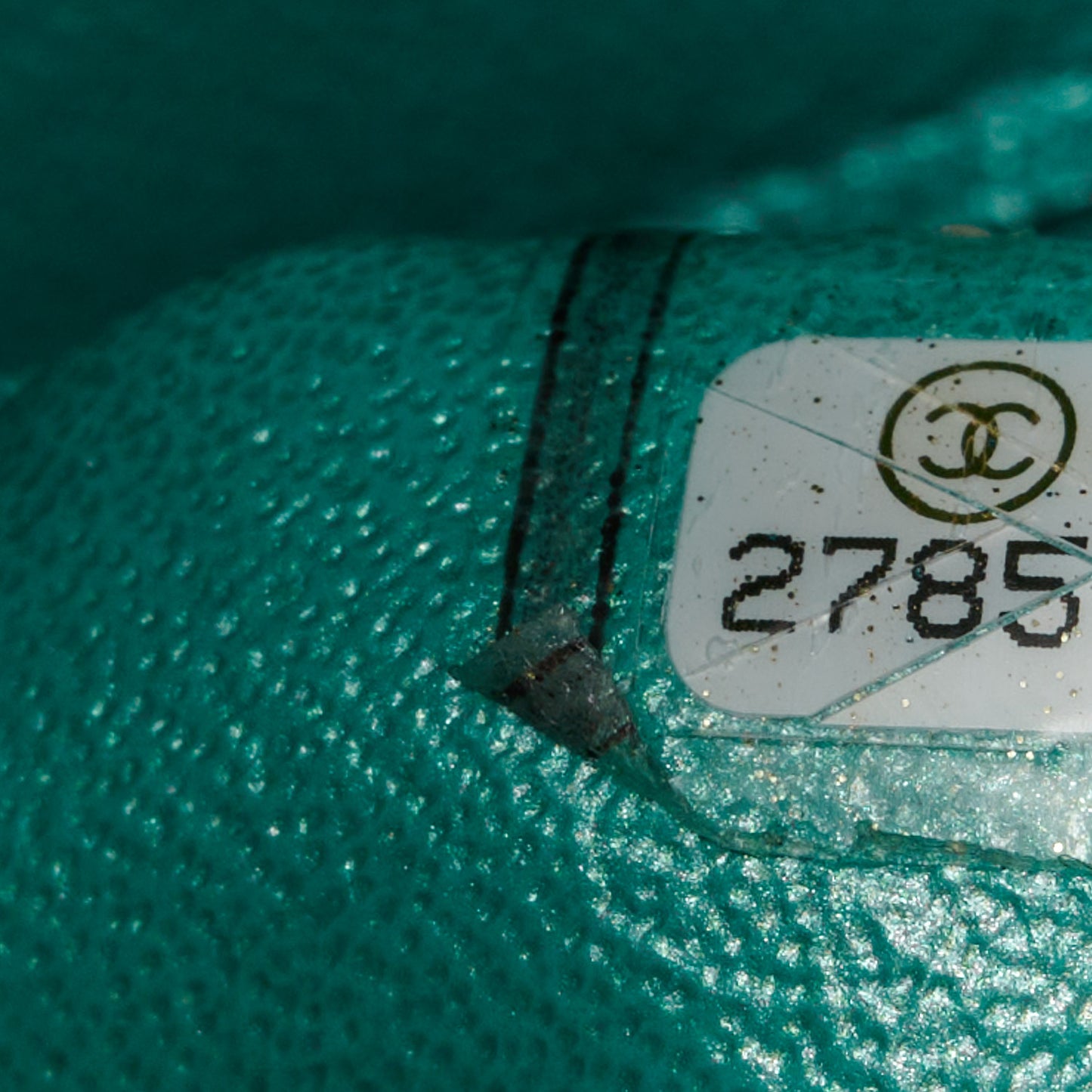 Iridescent Caviar Quilted Medium Double Flap Green