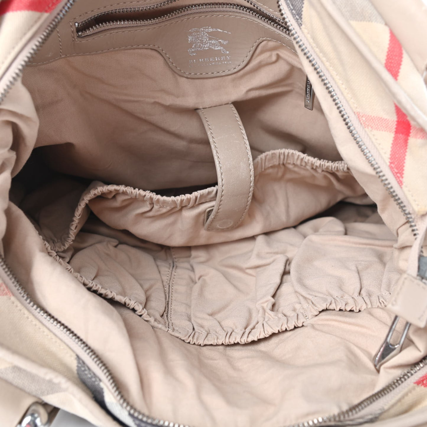 Nova Check Tote Diaper Bag Beige