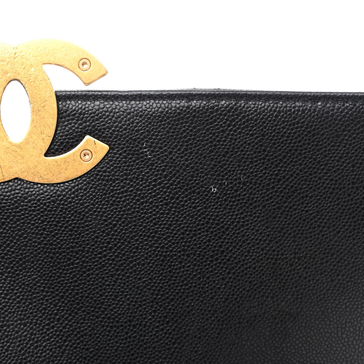 Caviar Quilted CC Large Flap Black