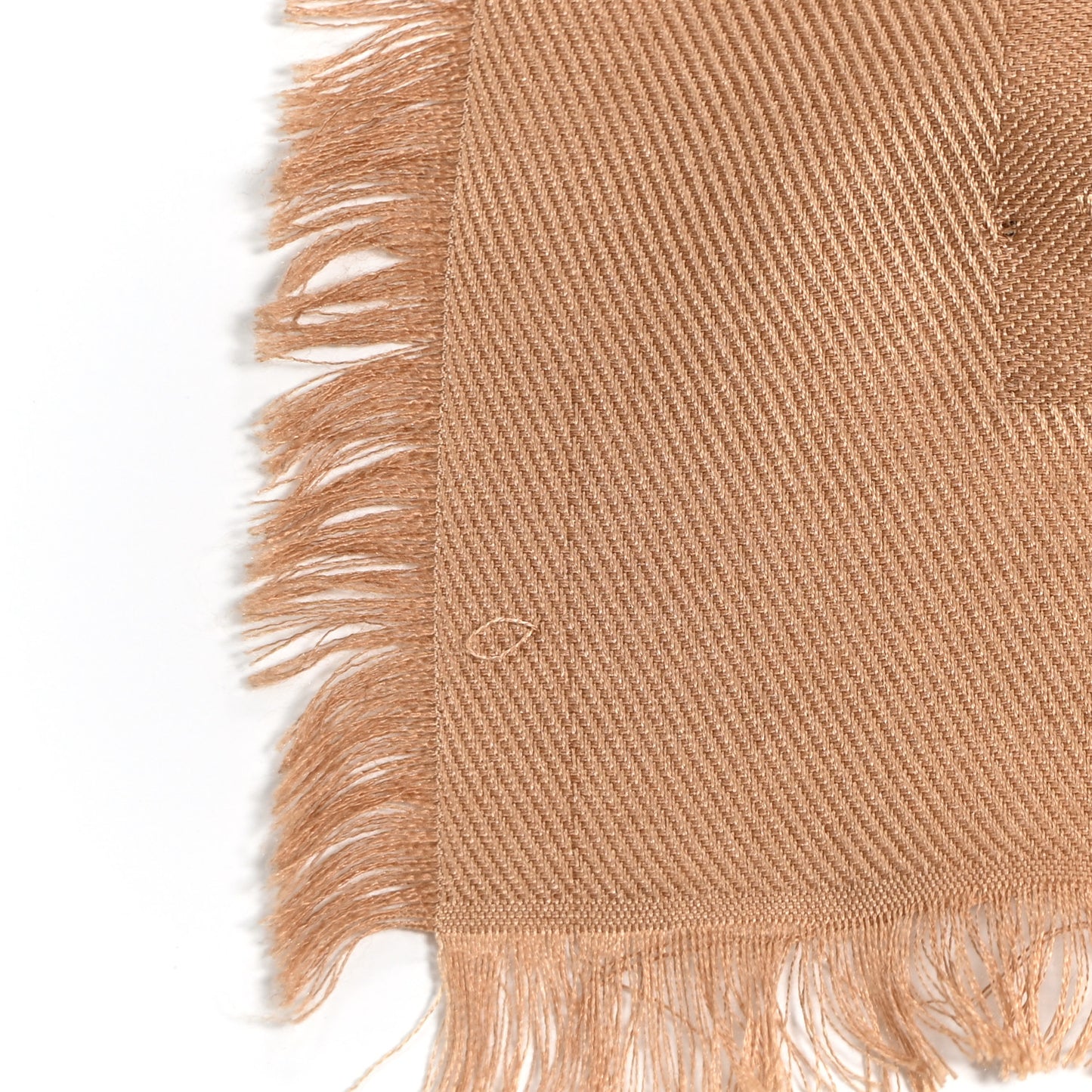 Silk Wool Monogram Shine Shawl Caramel