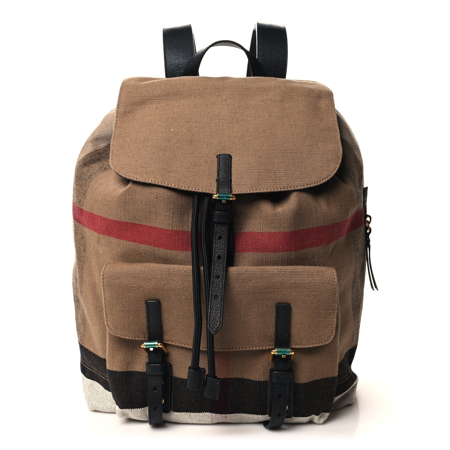 Burberry Canvas Mega Check Small Brookdale Backpack Black 1533901