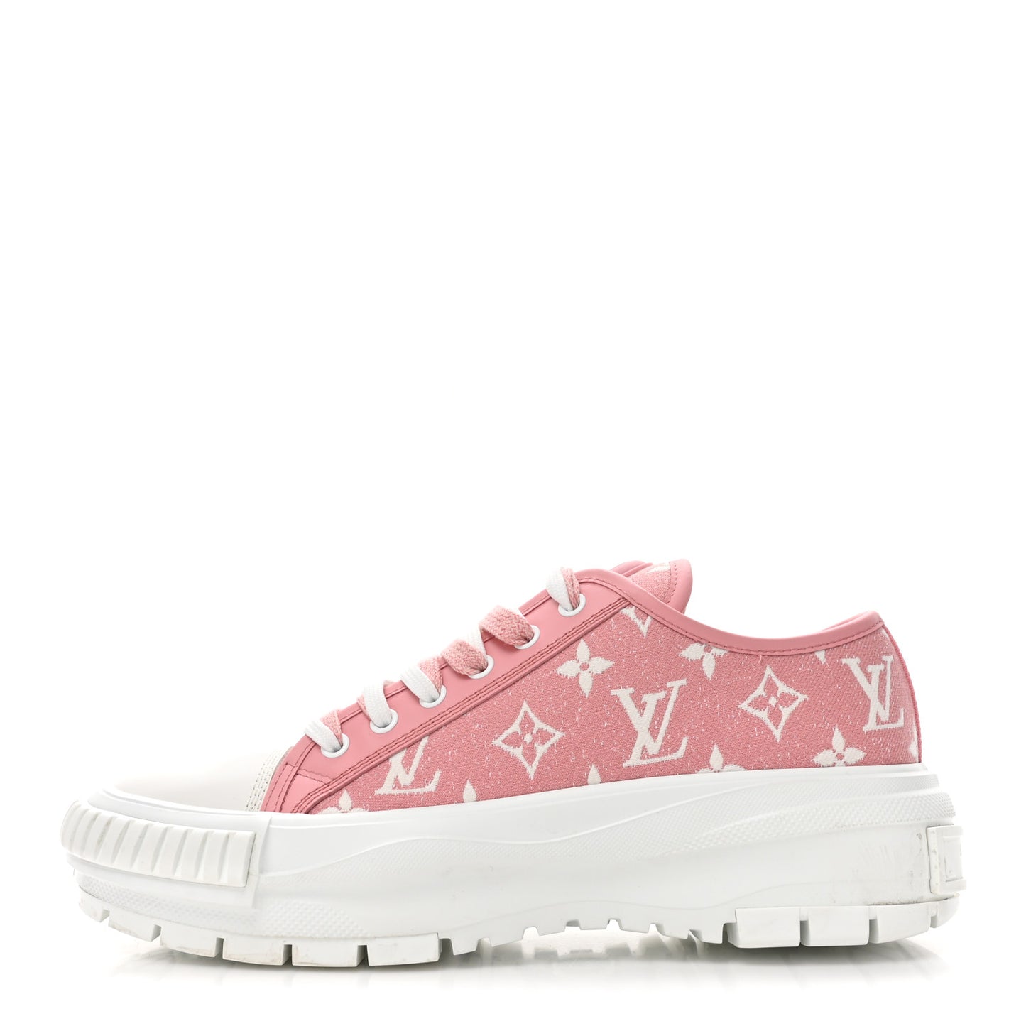 Denim Monogram Squad Sneakers 39.5 Pink