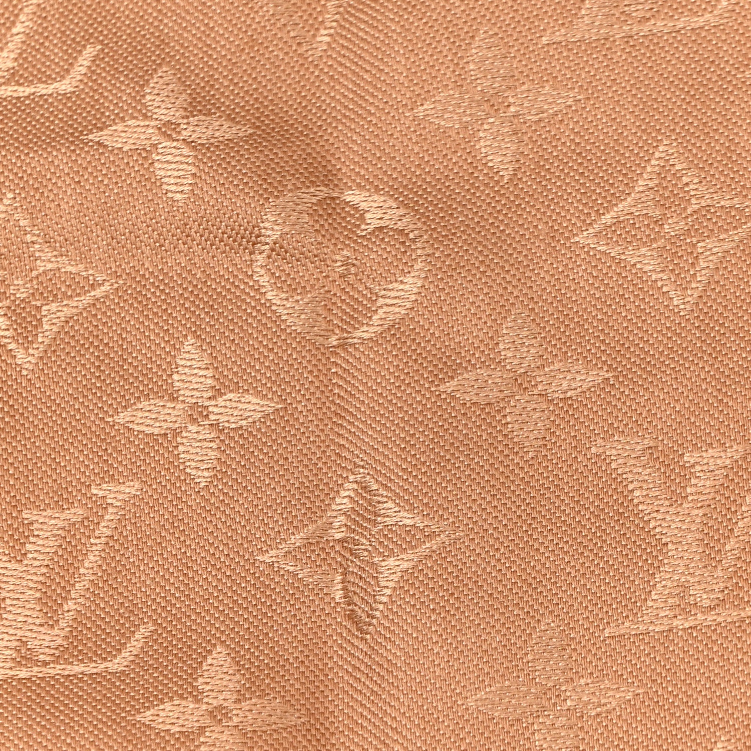 Louis Vuitton Silk Wool Monogram Shine Shawl Caramel 7 of 14