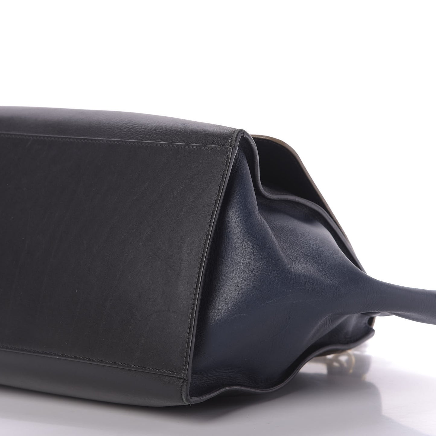 Calfskin Suede Medium Tri-Color Trapeze Grey