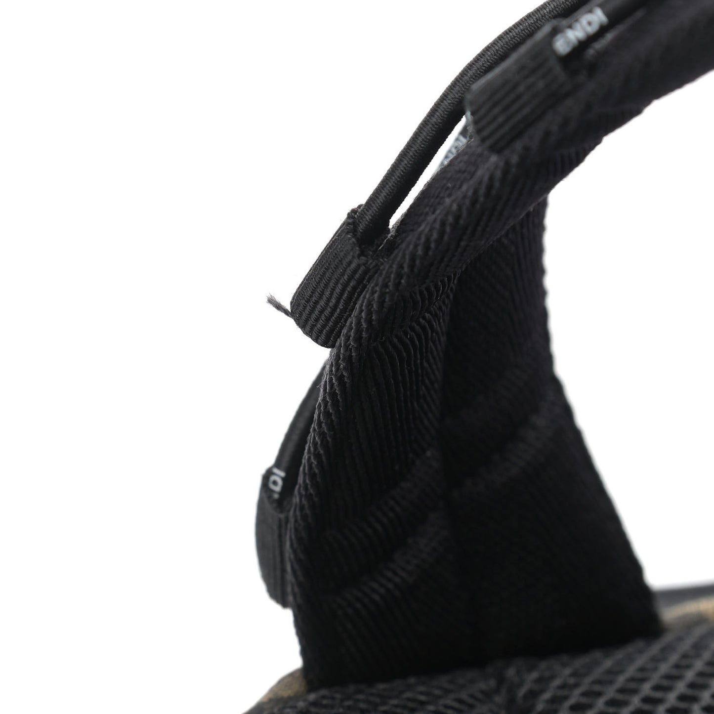 X SARAH COLEMAN Fabric Jacquard Vitello Grace Light Woven Lanyard FF Vertigo Pouch Pocket Backpack Tobacco Moro Black