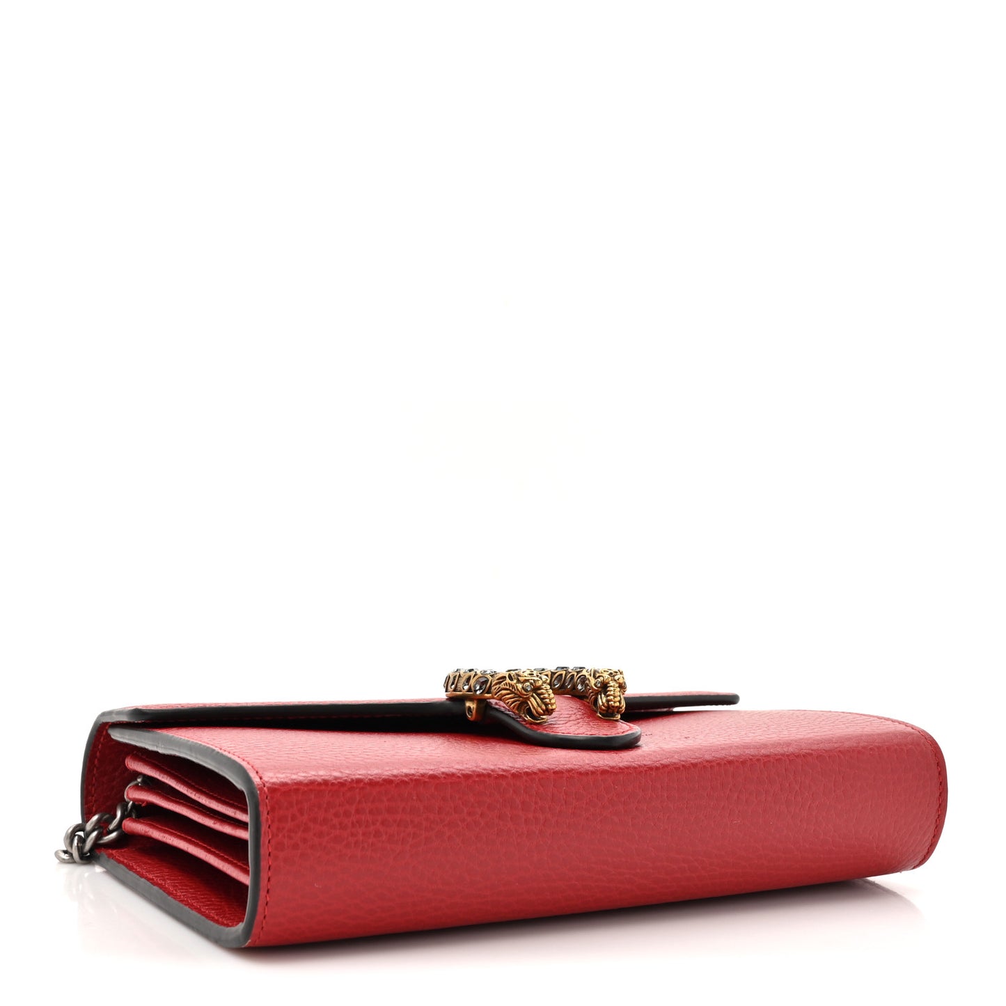 Calfskin Mini Dionysus Chain Wallet Hibiscus Red