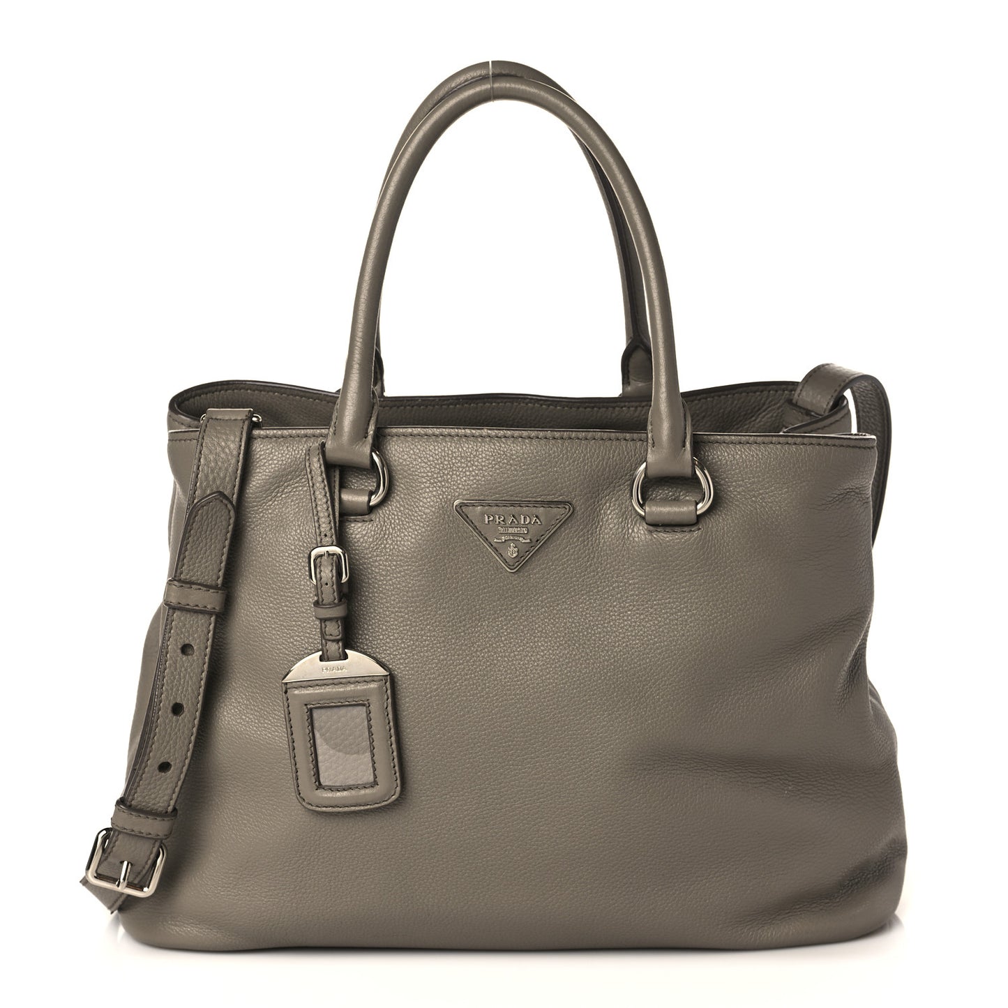 Soft Calf Double Zip Shoulder Bag Argilla