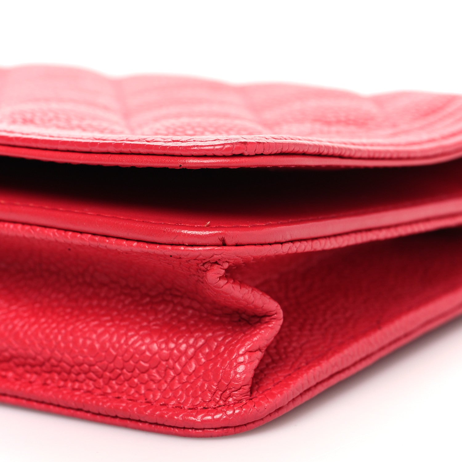 Chanel Caviar Quilted Boy Wallet On Chain WOC Fuchsia 11 of 14