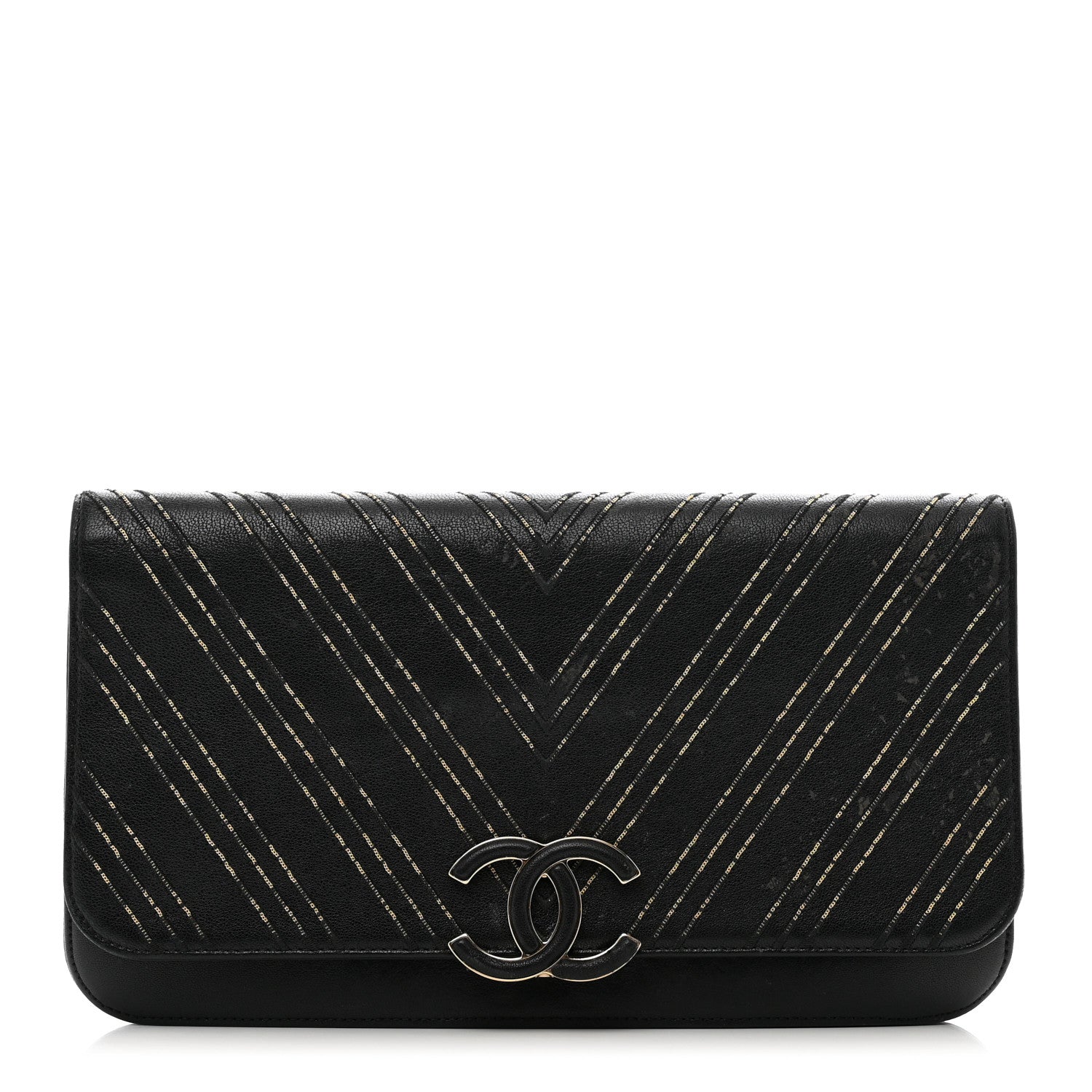 Chanel Sheepskin Chain CC Subtle Flap Black 1 of 11
