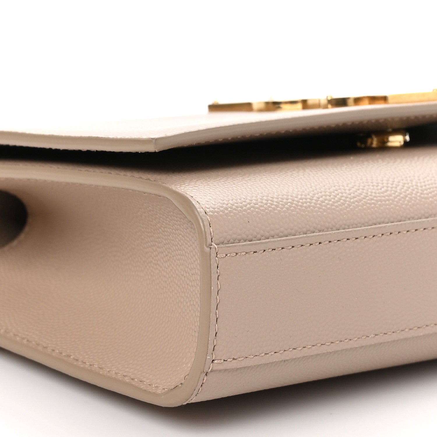 Saint Laurent Grain De Poudre Small Monogram Kate Satchel Dark Beige 9 of 10