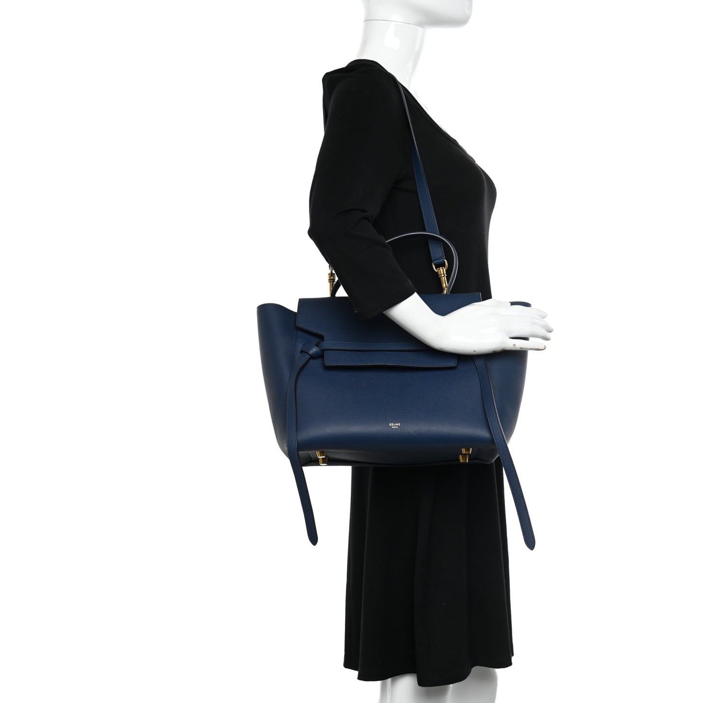 Grained Calfskin Mini Belt Bag Deepsea