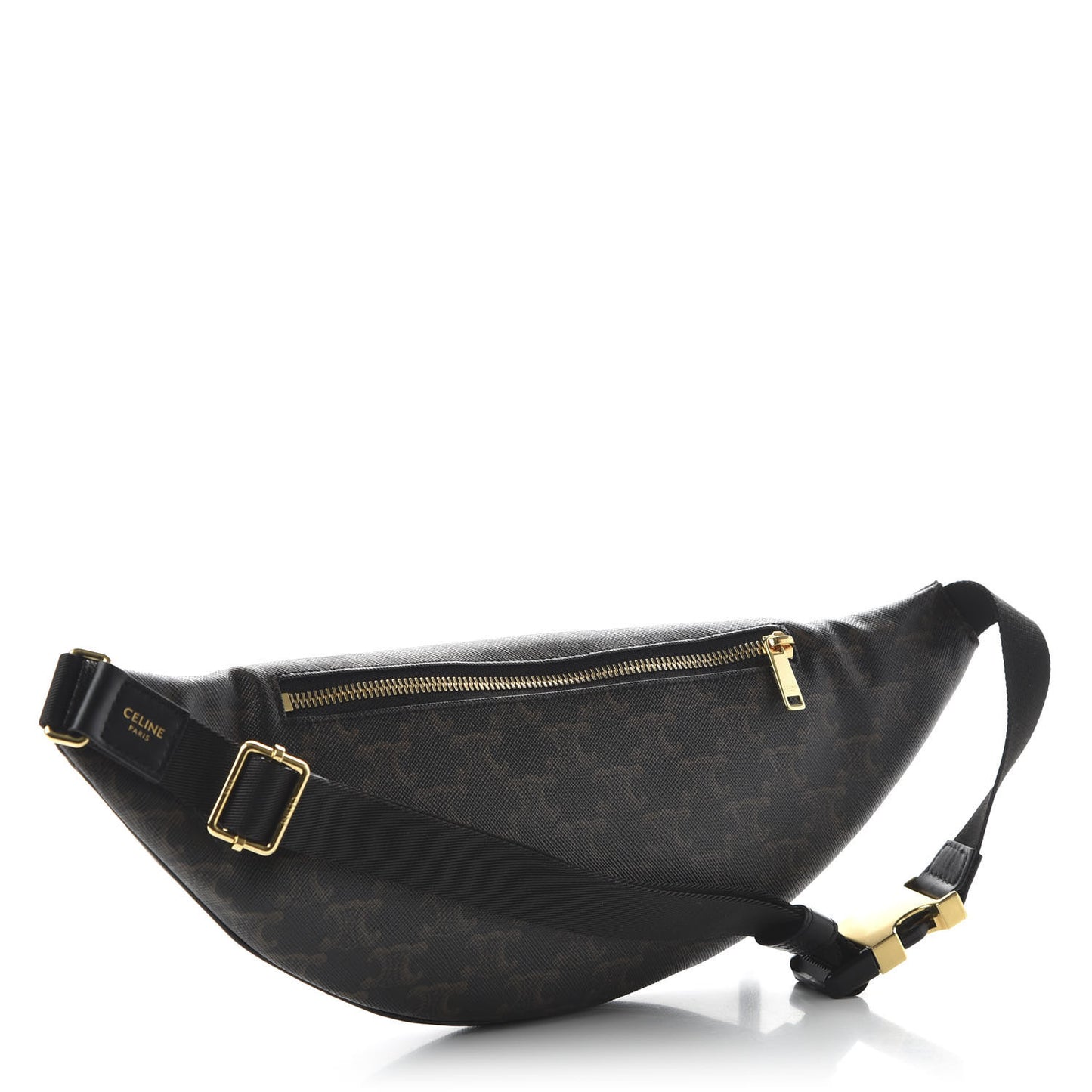 Triomphe Canvas Belt Bag Black