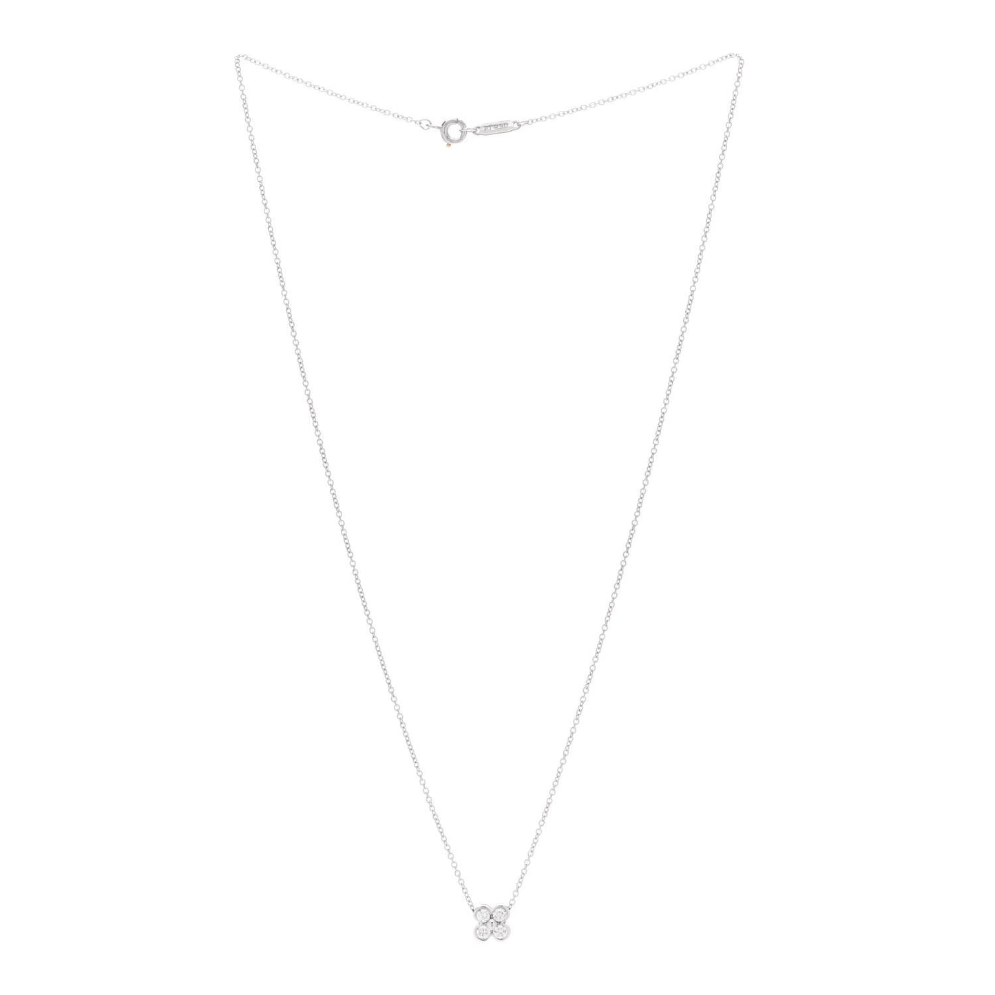 Platinum Diamond .20ctw Flower Pendant Necklace
