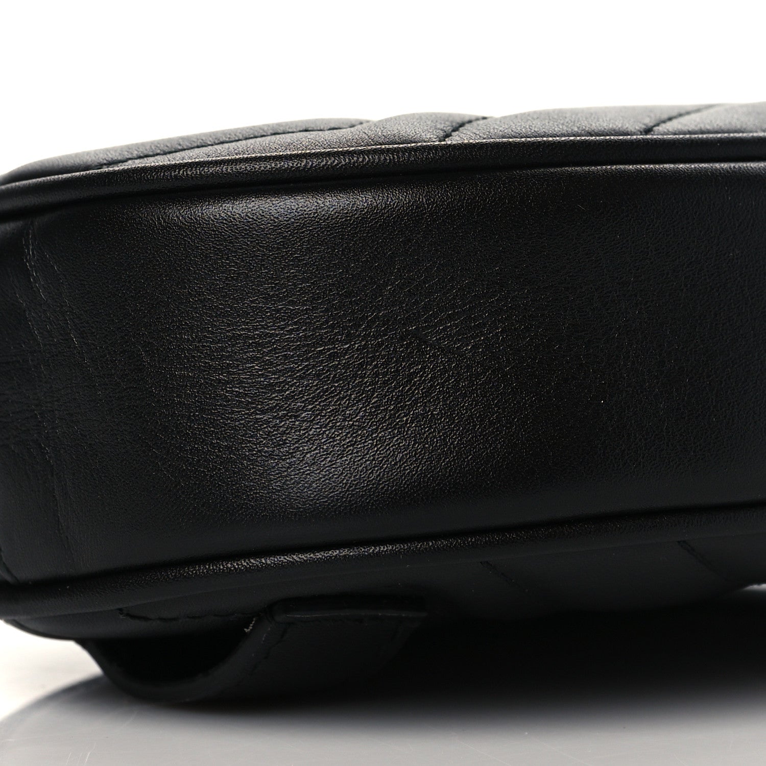 Gucci Calfskin Matelasse GG Marmont Belt Bag 85 34 Black 9 of 10