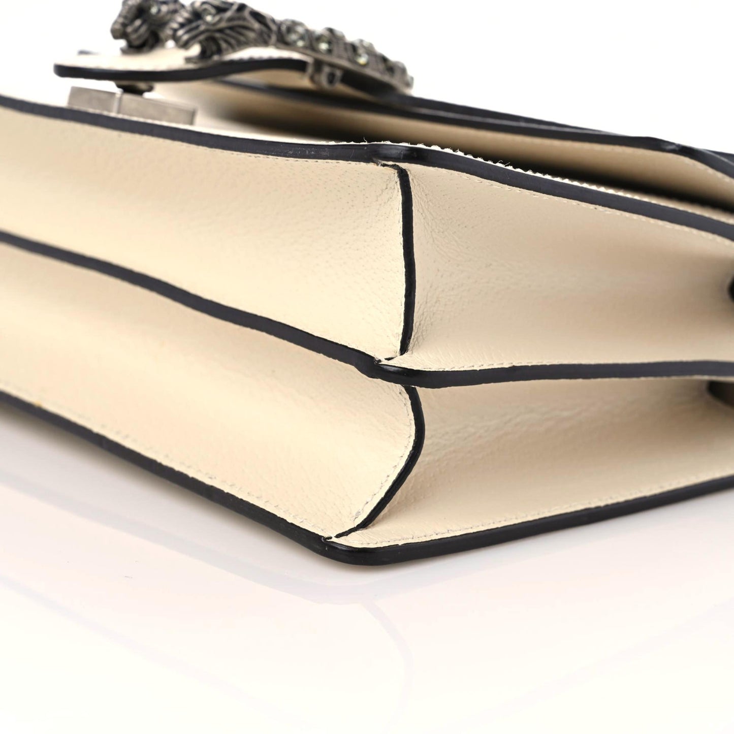Textured Calfskin Crystal Small Dionysus Shoulder Bag Mystic White