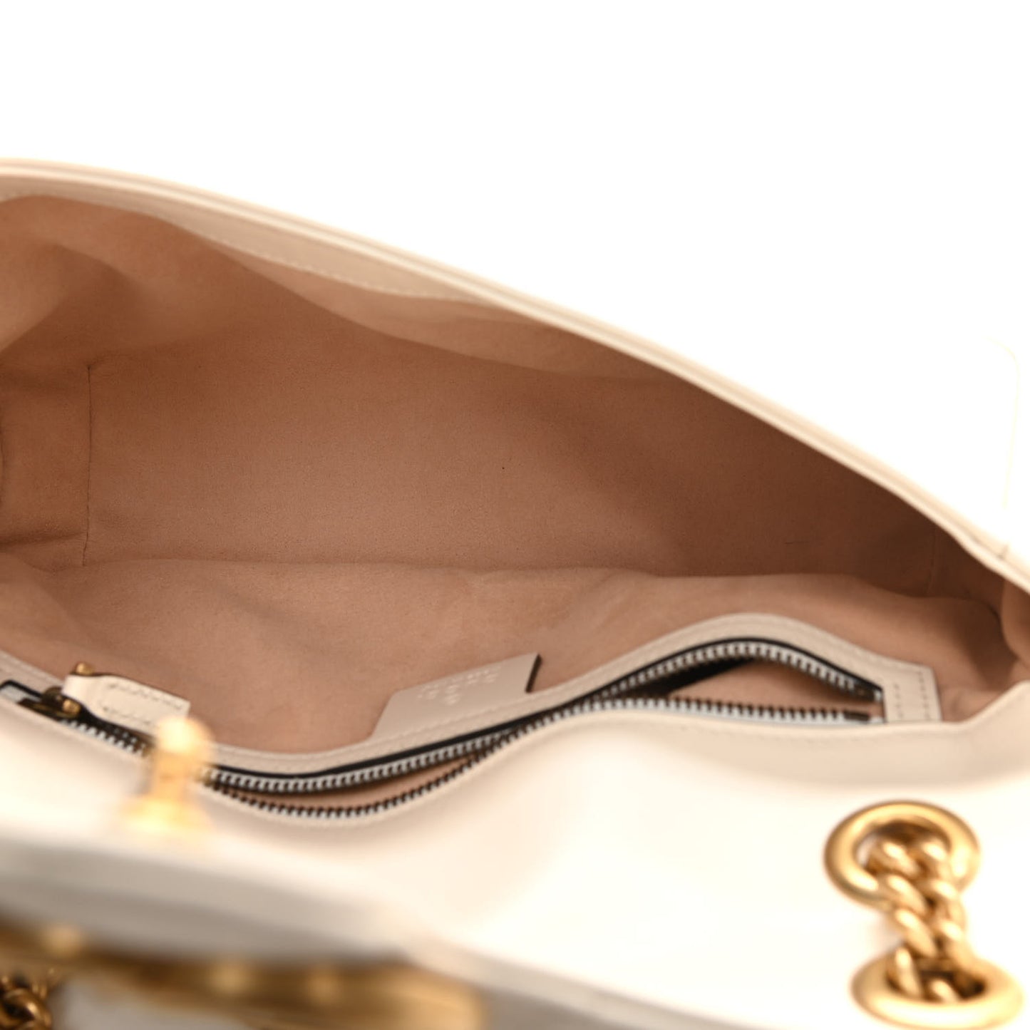 Calfskin Matelasse Small GG Marmont Shoulder Bag White