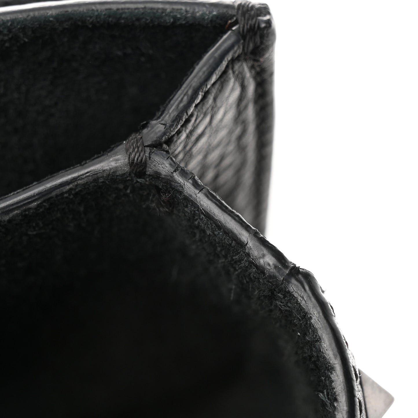 Grained Calfskin Onyx Micro B-Rockstud Rolling Flap Black