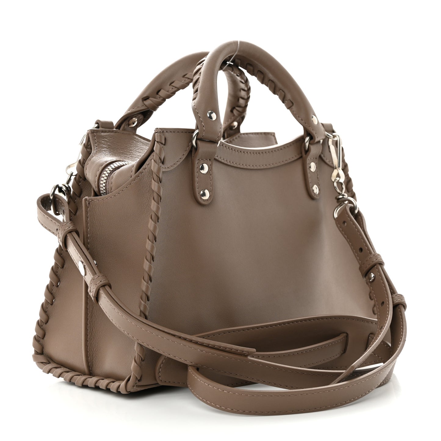 Smooth Calfskin Silver Hardware XS Neo Classic City Dark Mink Grey