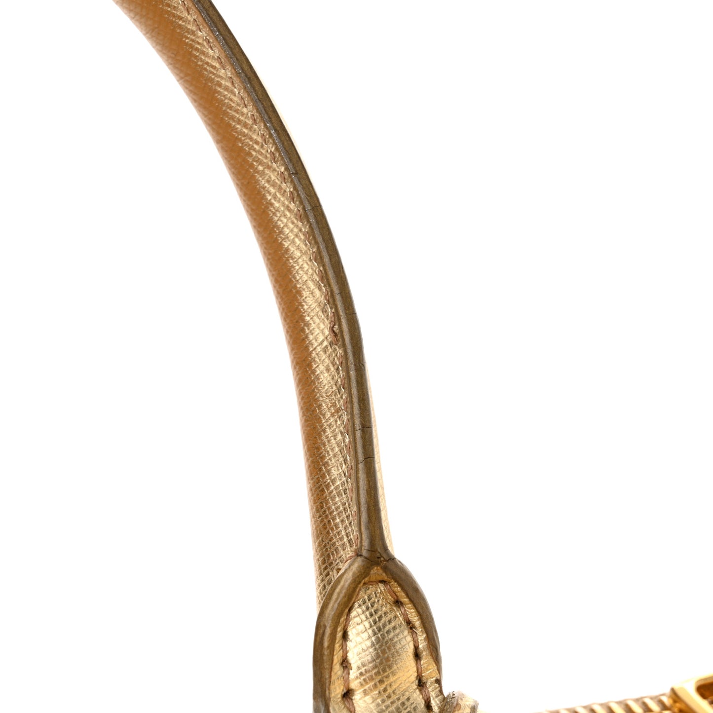 Metallic Saffiano Small Galleria Double Zip Tote Platino