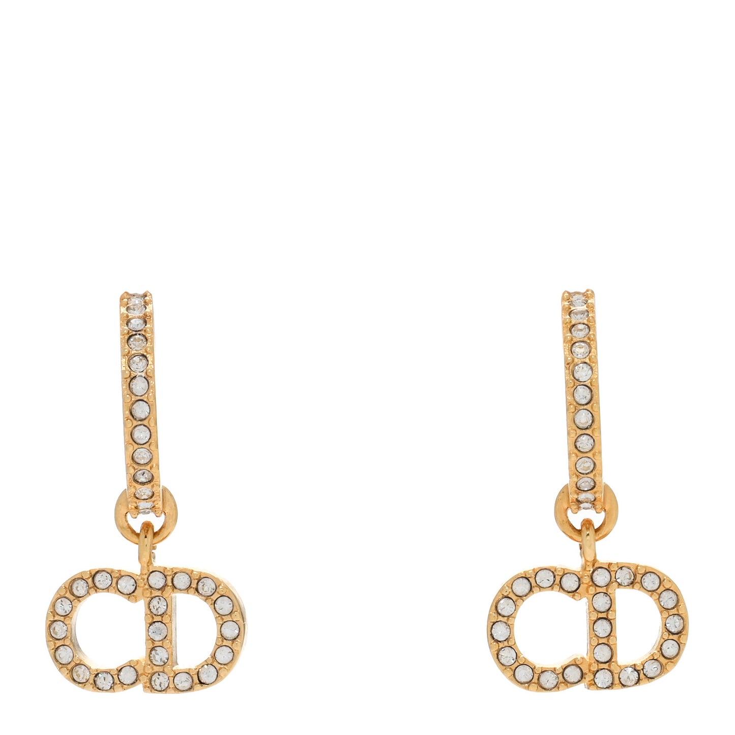 Crystal Clair D Lune Earrings Gold