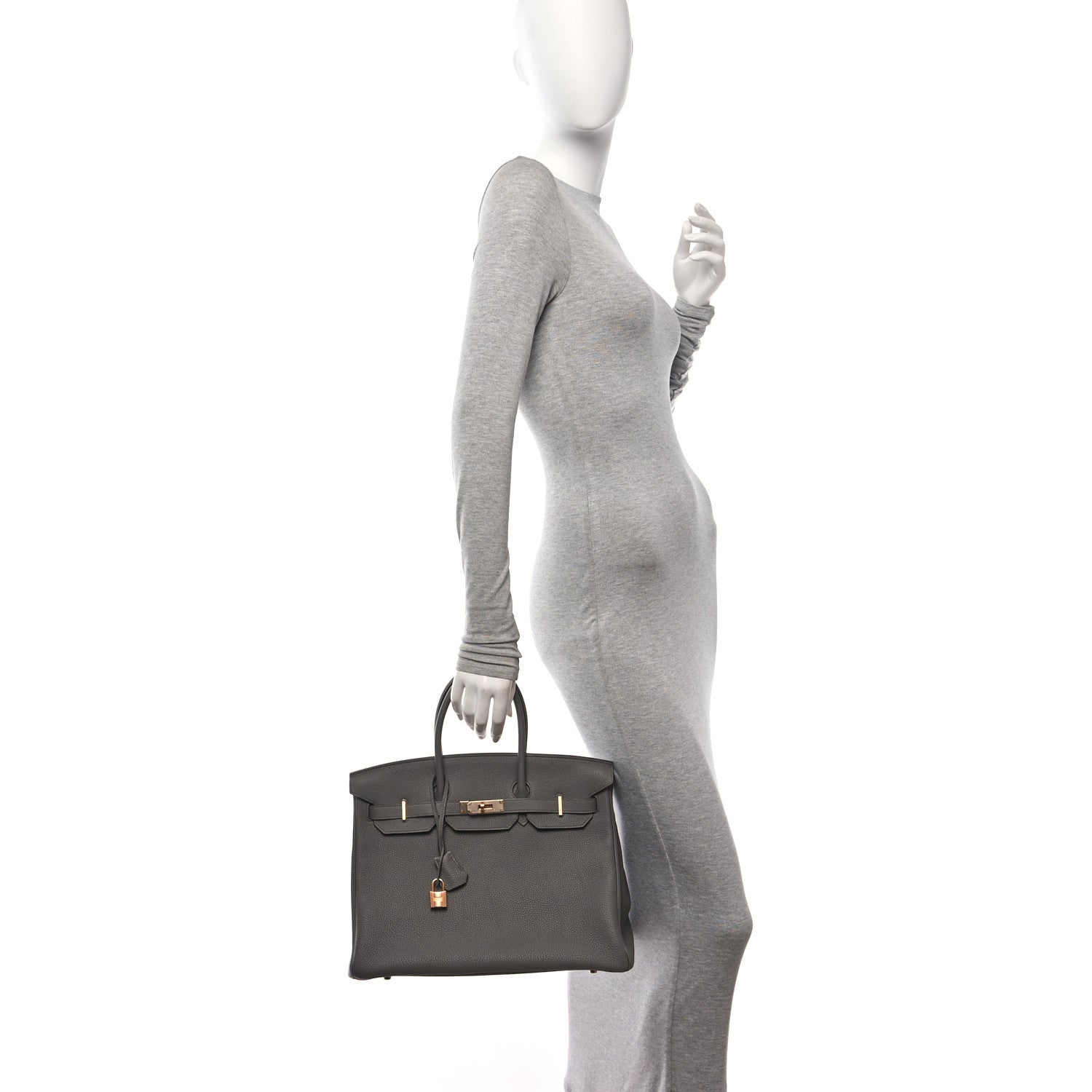 Hermes Togo Birkin 35 Etain 2 of 13