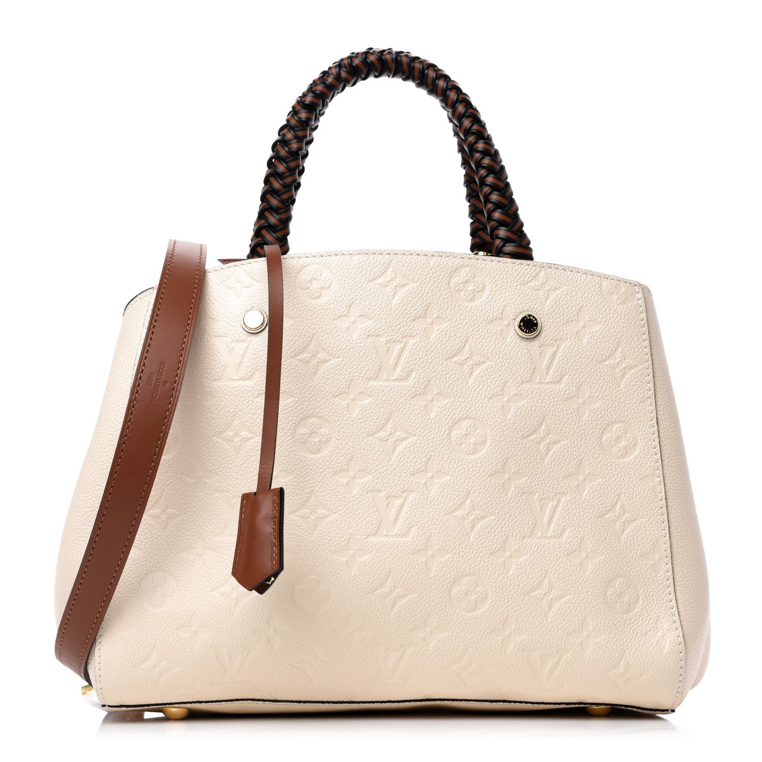 Louis Vuitton Empreinte Braided Montaigne MM Creme Beige Caramel 1 of 11